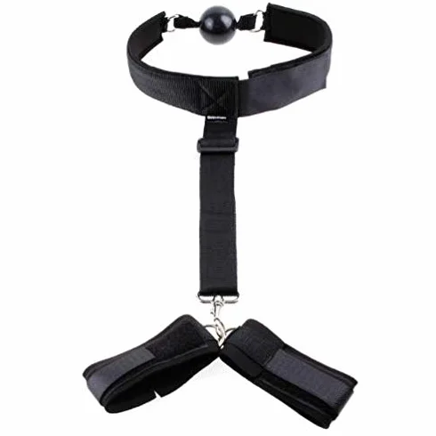 Bavaglio BDSM per Adulti con Pallina, Costrittivo Mani Dietro la Schiena, Accessori Bondage