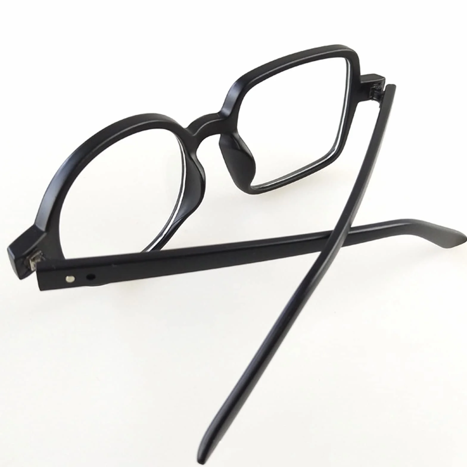 Occhiali da Lettura Rotondi Quadrati Anti Luce Blu Cerniera a Molla Uomo Donne 1.0 1.5 2.0 2.5 3.0 3.5 Nero 3.00