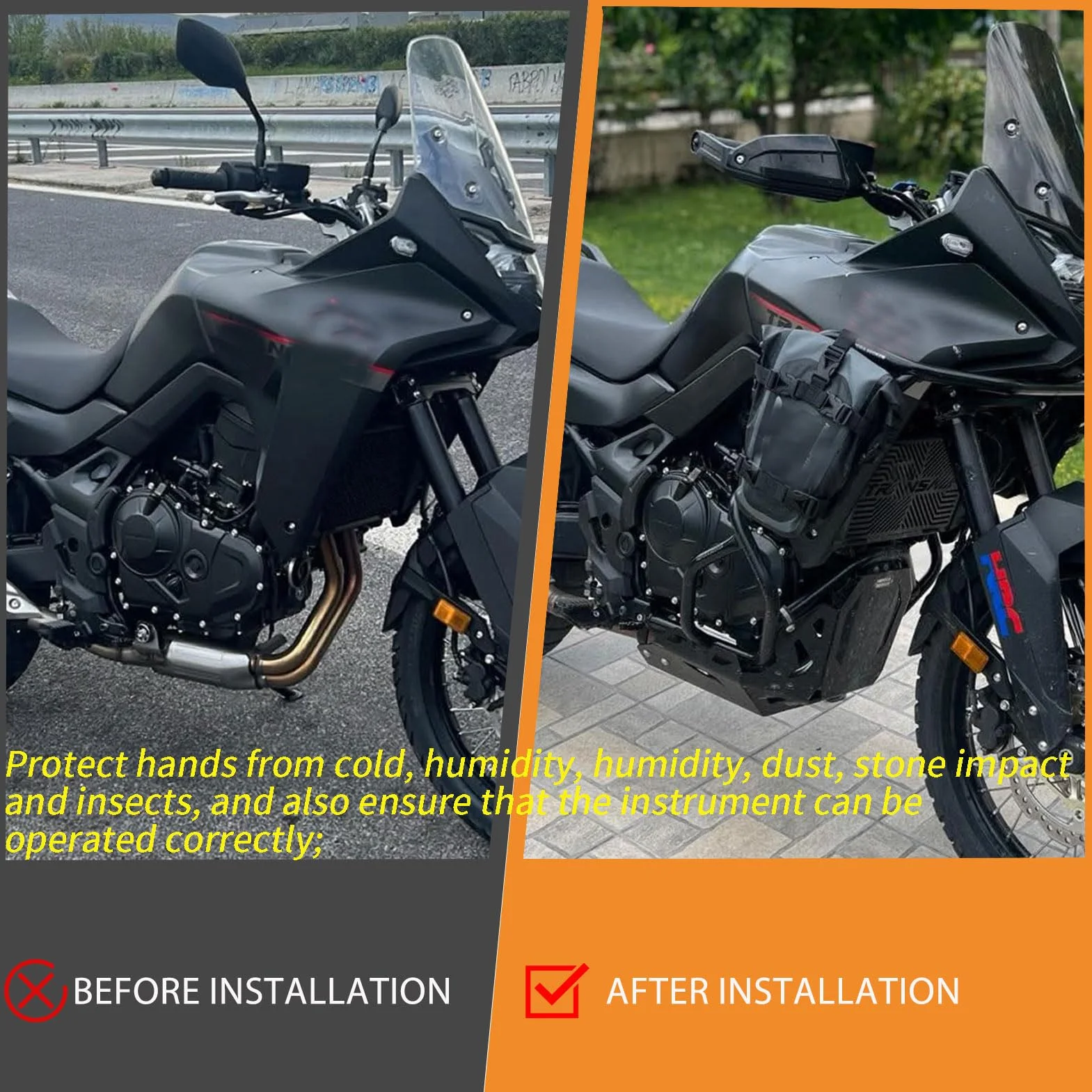 Paramani per moto Transalp XL750 2023-2026 Leva freno Protezione parabrezza Bianco 2 paia