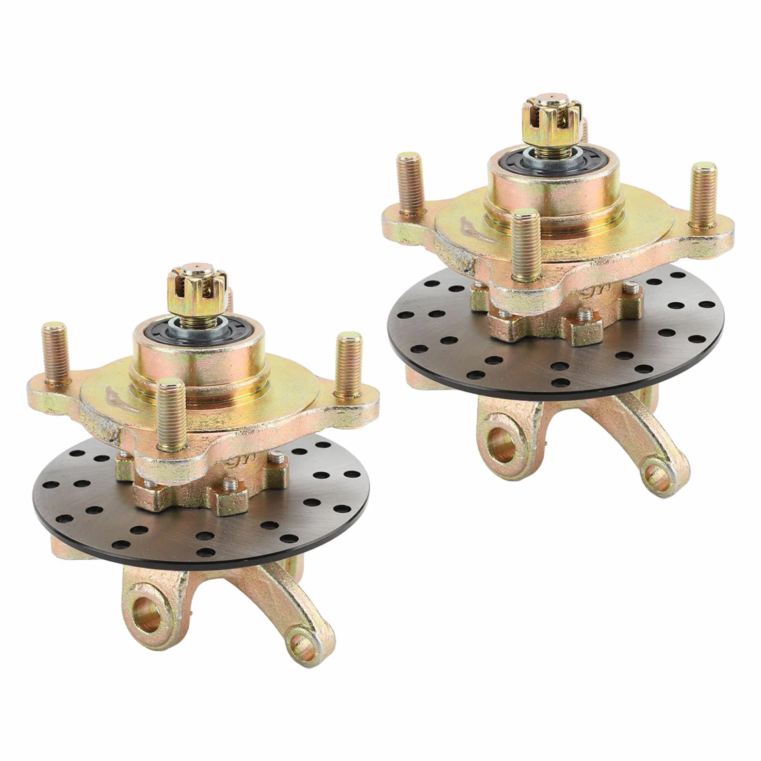 Mandrini Dell'articolazione dello Sterzo, Flangia del Mozzo Dell'asse della Ruota Mandrini dello Sterzo Mozzi delle Ruote Disco Freno per Carrello da Go Kart Quad ATV UTV