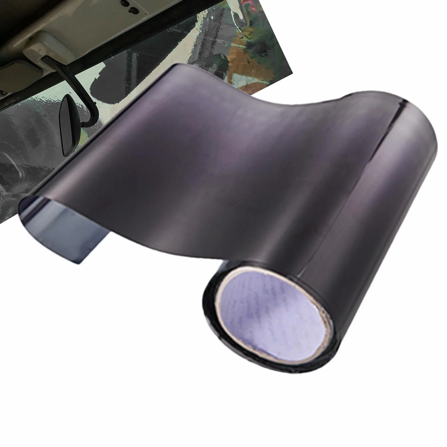 Pellicola Oscurante Parabrezza Auto, Fascia Tinta Antisole UV per Vetri Anteriori Auto e Camion, Adesivo Termoriflettente Rimovibile, Protezione Contro Calore e Abbagliamento