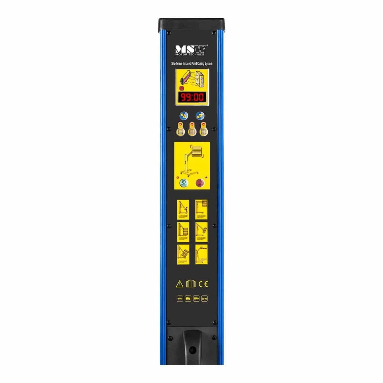 MSW IR-DRYER3000.2 Lampada Infrarossi per Carrozzeria Lampada per Carrozzeria (3300 W, 3 Pannelli, 40–100 °C, Superficie di Asciugamento 1200 x 1000 mm, Altezza Massima 265 cm, Timer 1–99 min)