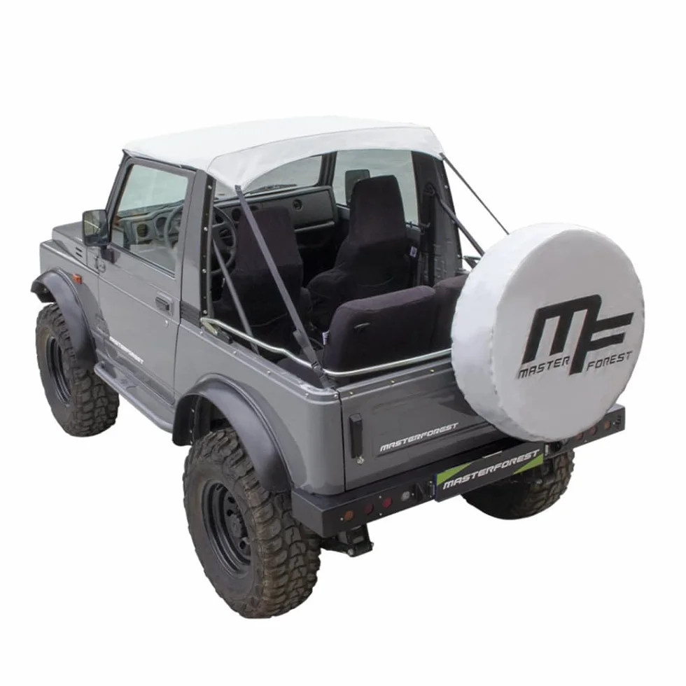 Cappottina Telone Bikini Bianco in Vinile/Cotone per 4X4 Suzuki Santana Samurai sj410 e/o sj413 Modello Benzina o Diesel. Accessorio e Tetto Rimovibile per 4 x 4 Suzuki.