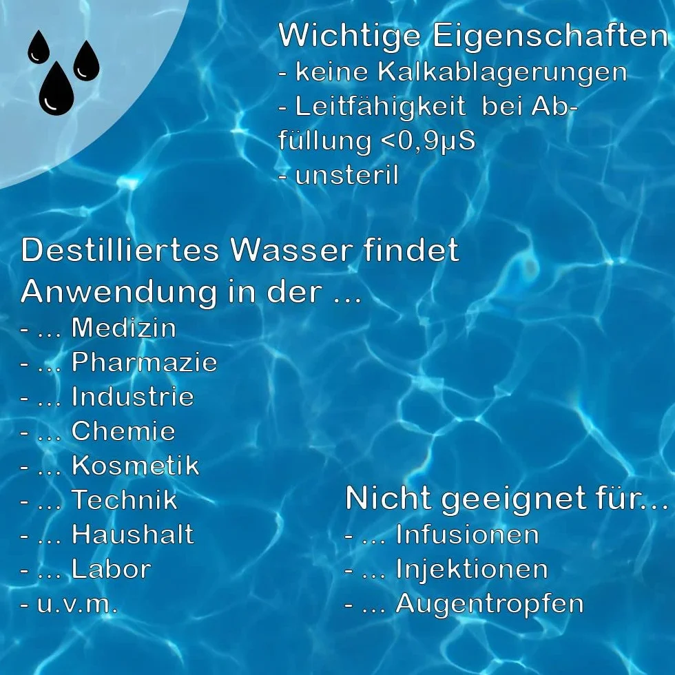 Aqua Dest Acqua distillata 20 litri, taniche da 5 litri