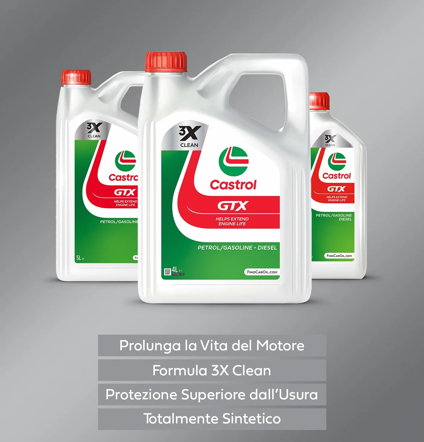 Castrol GTX 10W-40 A3/B4 Olio Motore 5L