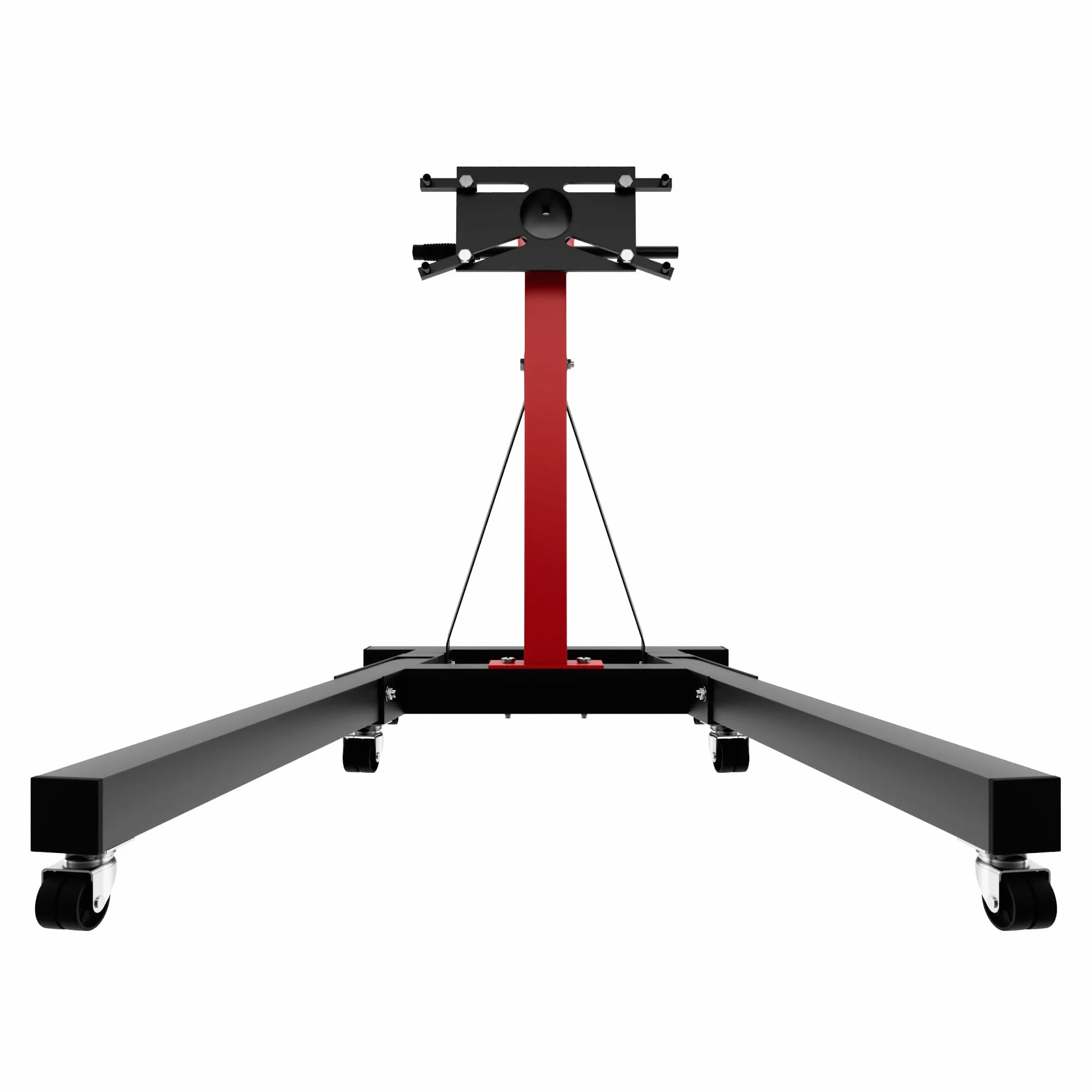 Keplero Cavalletto di Sostegno per Motore Max 900Kg in Acciaio Supporto con Bracci Girevoli 360° Nero