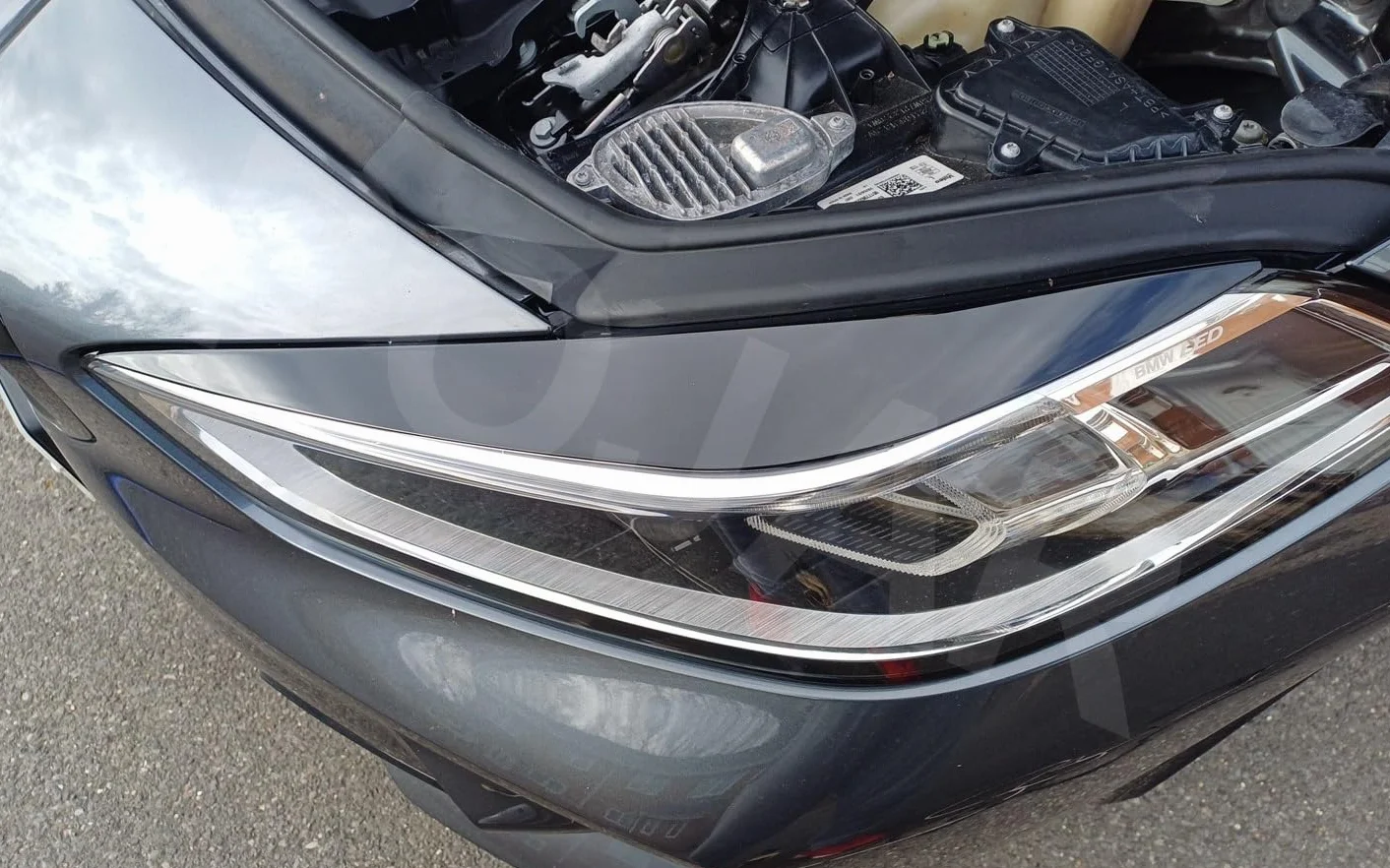Copertura Fari Sopracciglia Palpebra BMW Serie 1 F40 2019-2024 Nero Lucido
