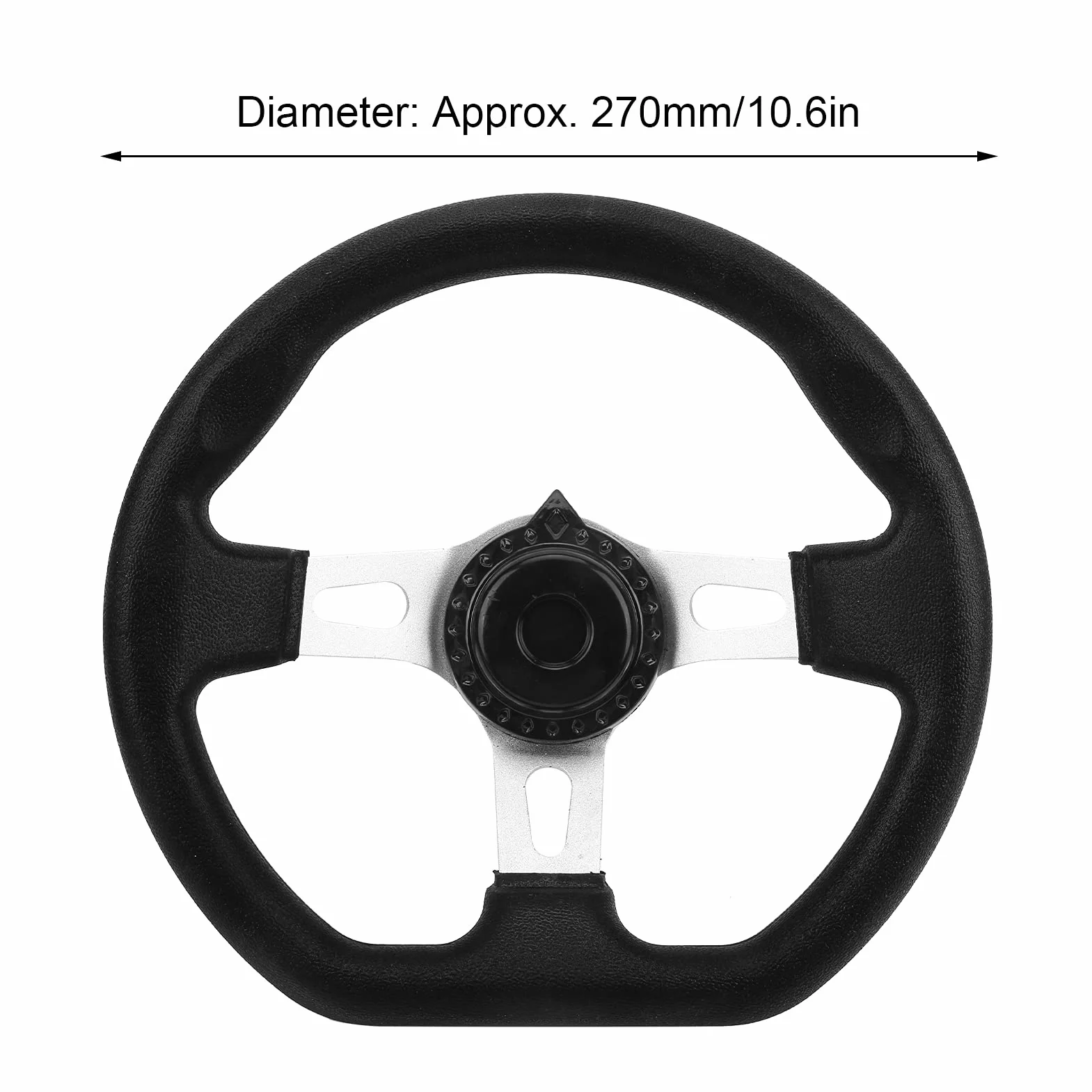 Volante per Kart Volante ATV in Schiuma PU in Metallo 270mm Modifica a 3 Raggi Universale per Motori 150 250 Interni Automobilistici