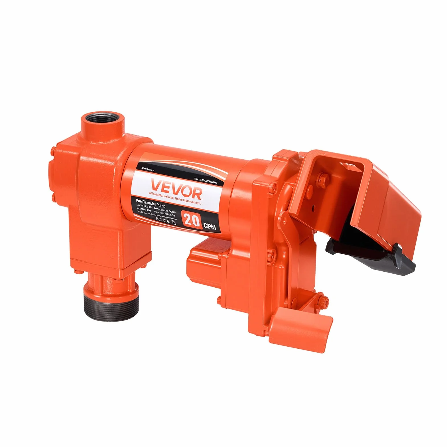 VEVOR Pompa di Trasferimento Carburante 12V CC 20 GPM 1/4 CV per Diesel Benzina Cherosene