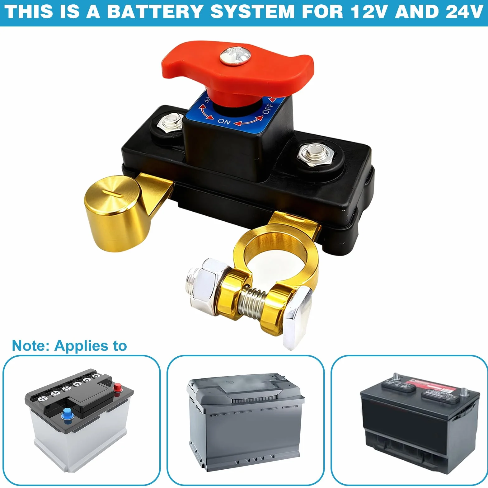 Interruttore di interruzione dell'alimentazione della batteria dell'auto 2 pezzi, interruttore di disconnessione in rame puro ad alta conduttività e trasmissione stabile, interruttore di disconnessio