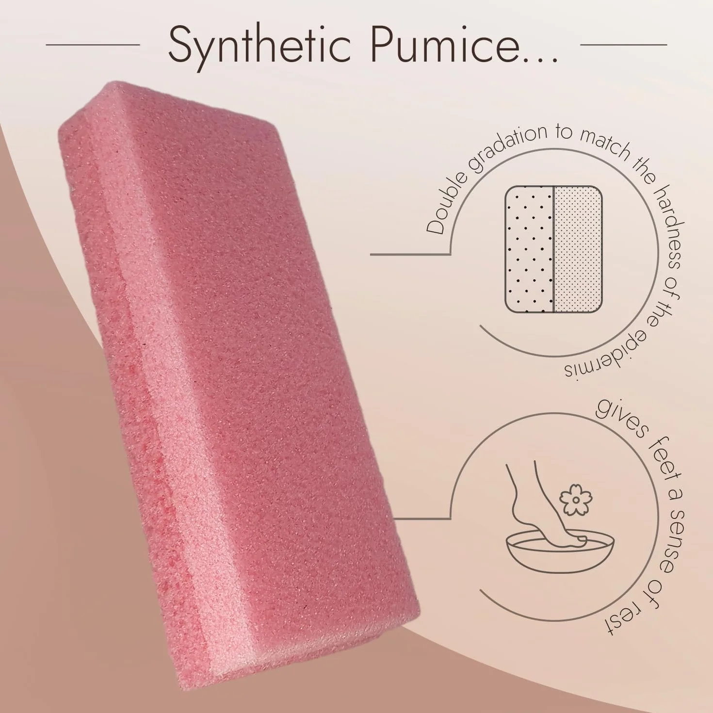 LaRosa PUMICE SPA Spugna Pomice Doppia Faccia Rosa con Due Texture
