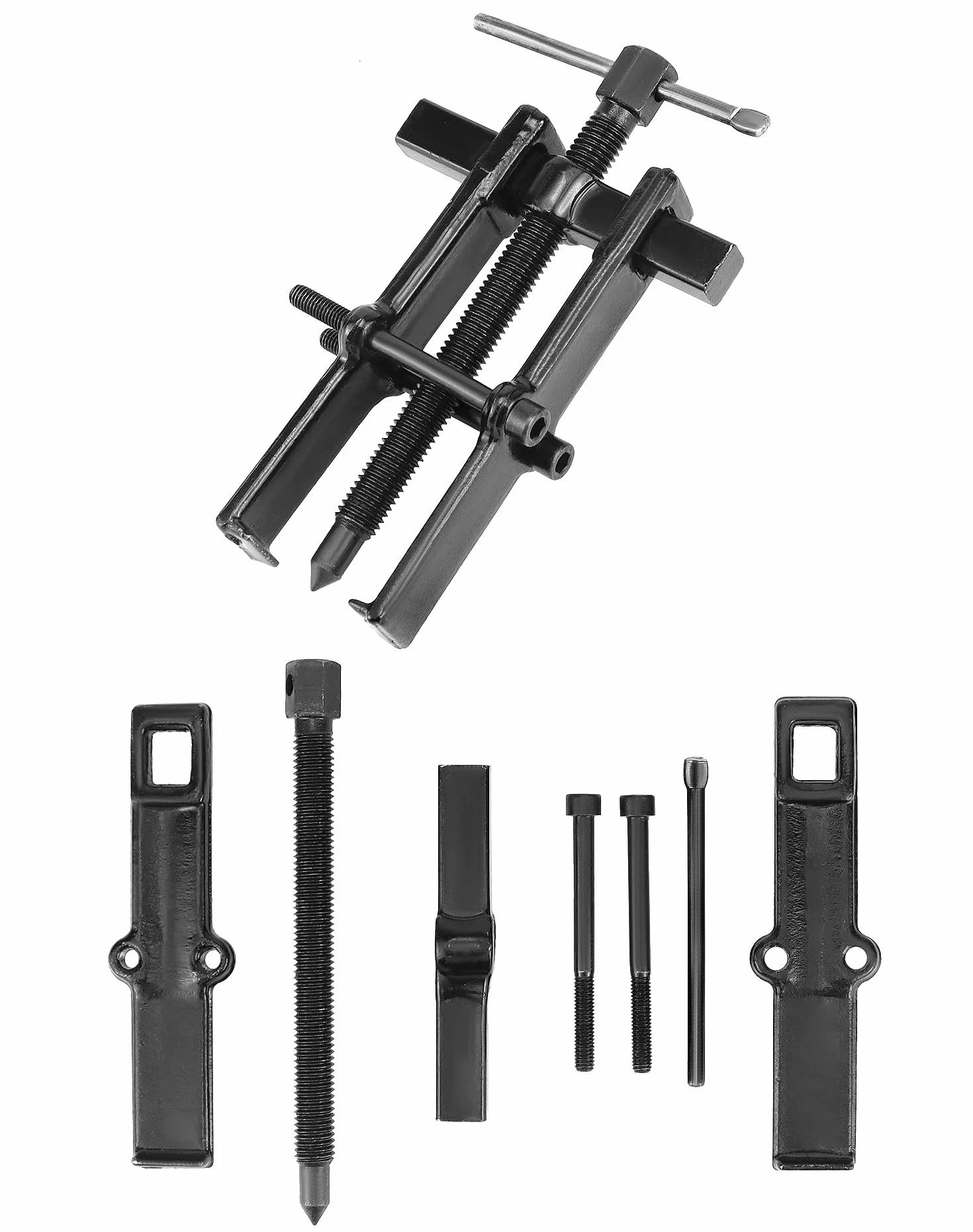 QWORK® 4 Pezzi estrattore per Cuscinetti da 2/3/4/6 Pollici, estrattore per Ingranaggi con Cuscinetti a Due Ganasce, estrattore per Cuscinetti a Sfera, per la rimozione della Ruota