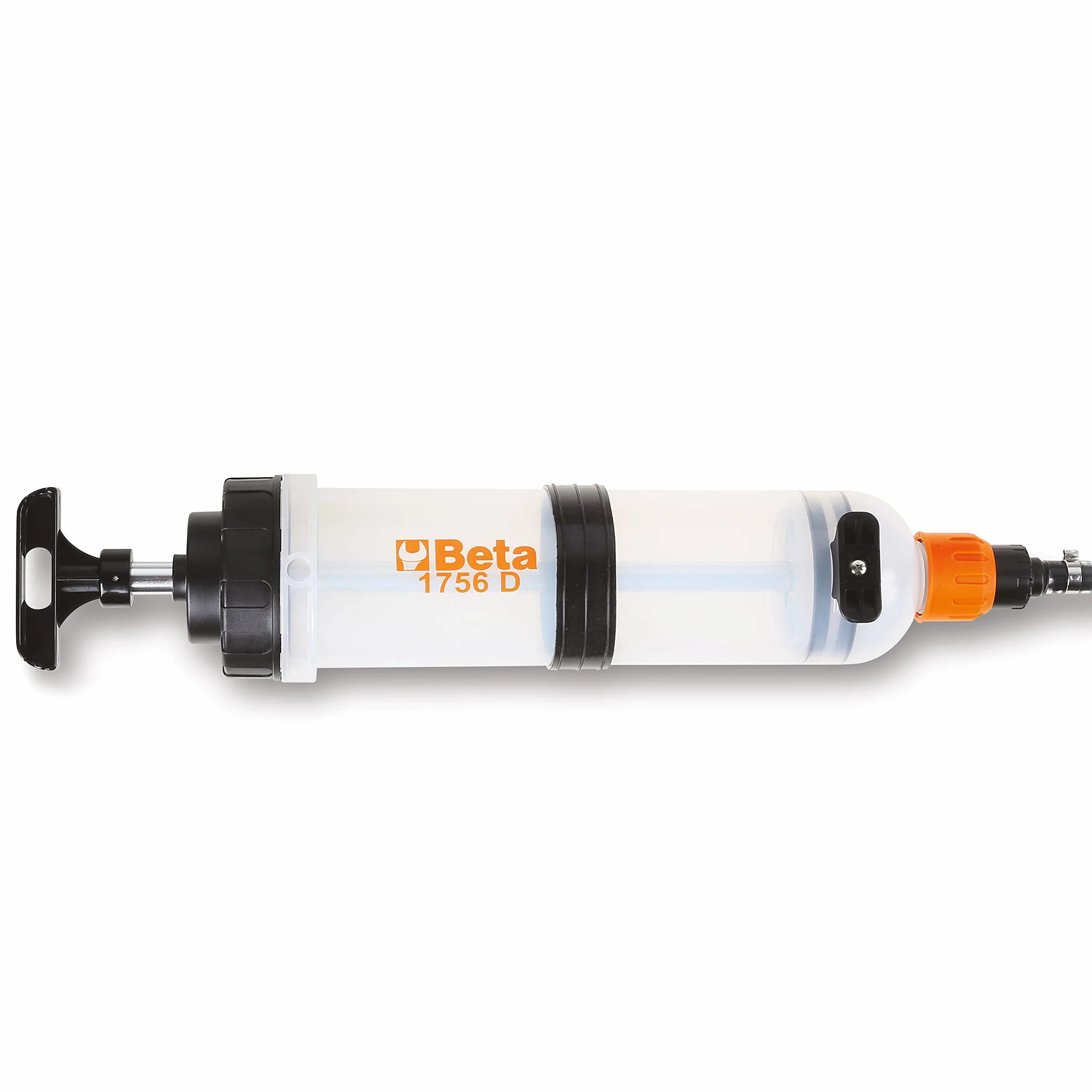 BETA - Siringa per Olio Professionale 1500 ml in Polipropilene, Manuale per Aspirazione e Travaso Lubrificanti con Doppia Guarnizione NBR, Meccanismo ON/OFF, Uso Officina e Manutenzione, 1756D