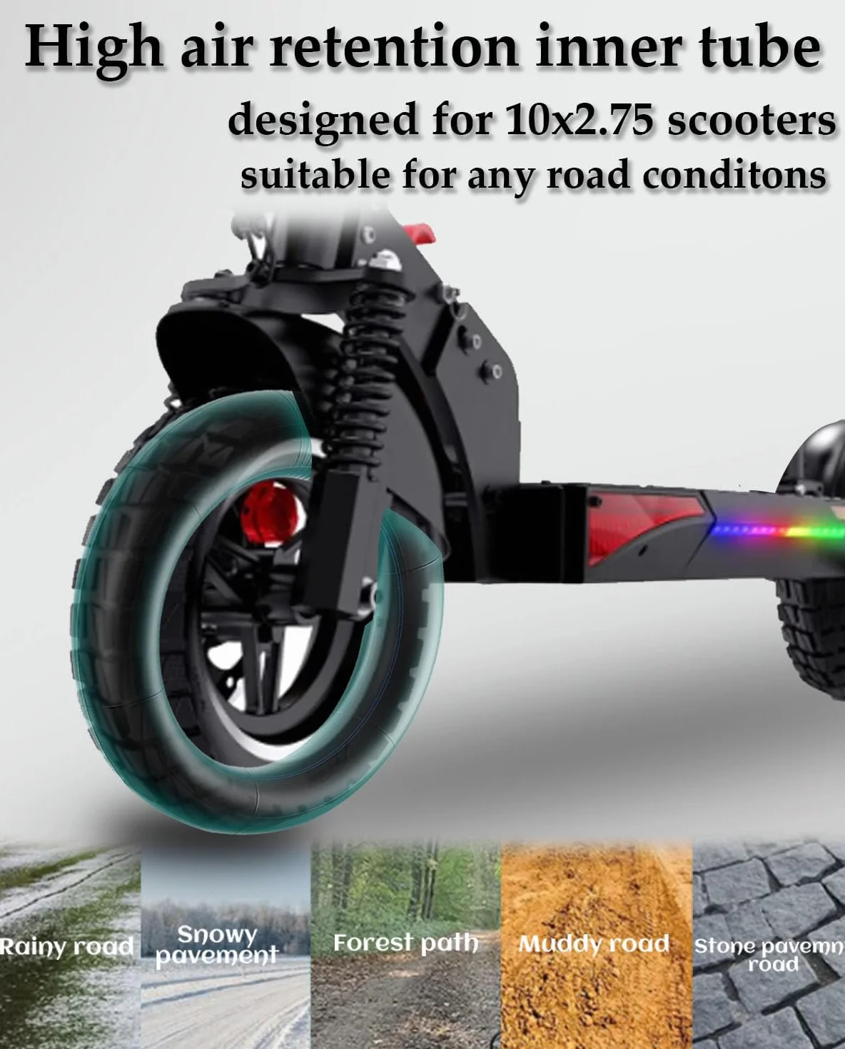 10x2.75-6.5 Pollici Pneumatici Interni ed Esterni Per Kugookirin G3, Speedway V2, Dualtron 3 e Altri Pneumatici Scooter, Universale con 10x2.70-6.5, 255x70, 70/65-6.5 Pneumatici originali