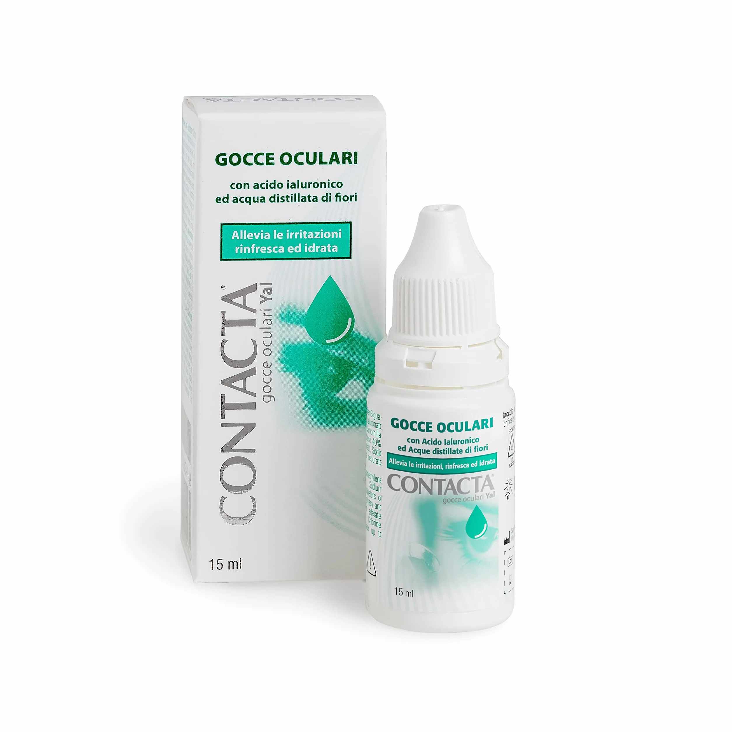 Gocce Oculari Yal con Acido Ialuronico, Allevia Irritazioni, Azione Rinfrescante, 15 ml