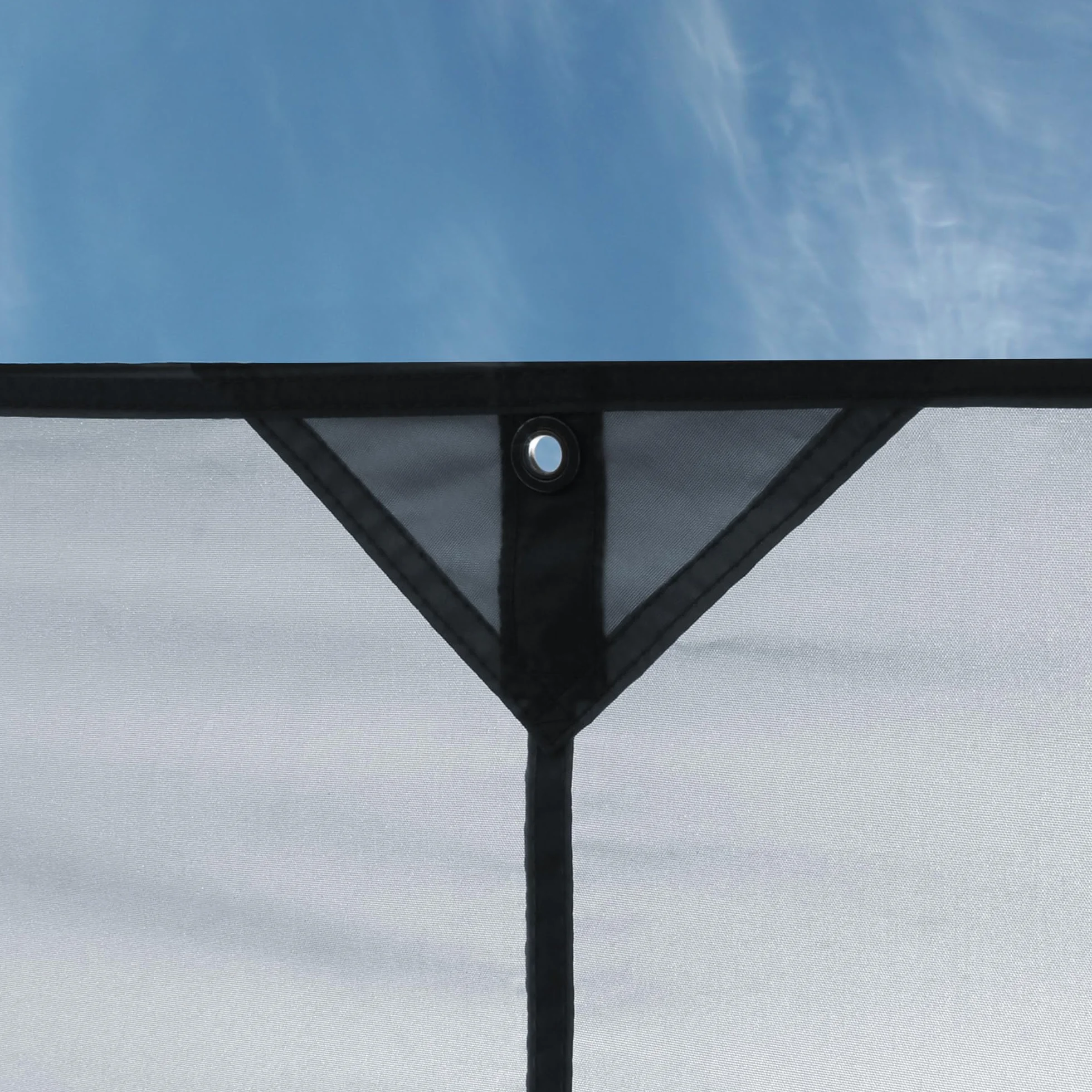yourGEAR - Tenda da sole per roulotte e roulotte, con aste di appoggio UV 50+, impermeabile, 5000 mm, doppio listello da 7 mm e 5 mm (grigio, 450 x 240 cm)