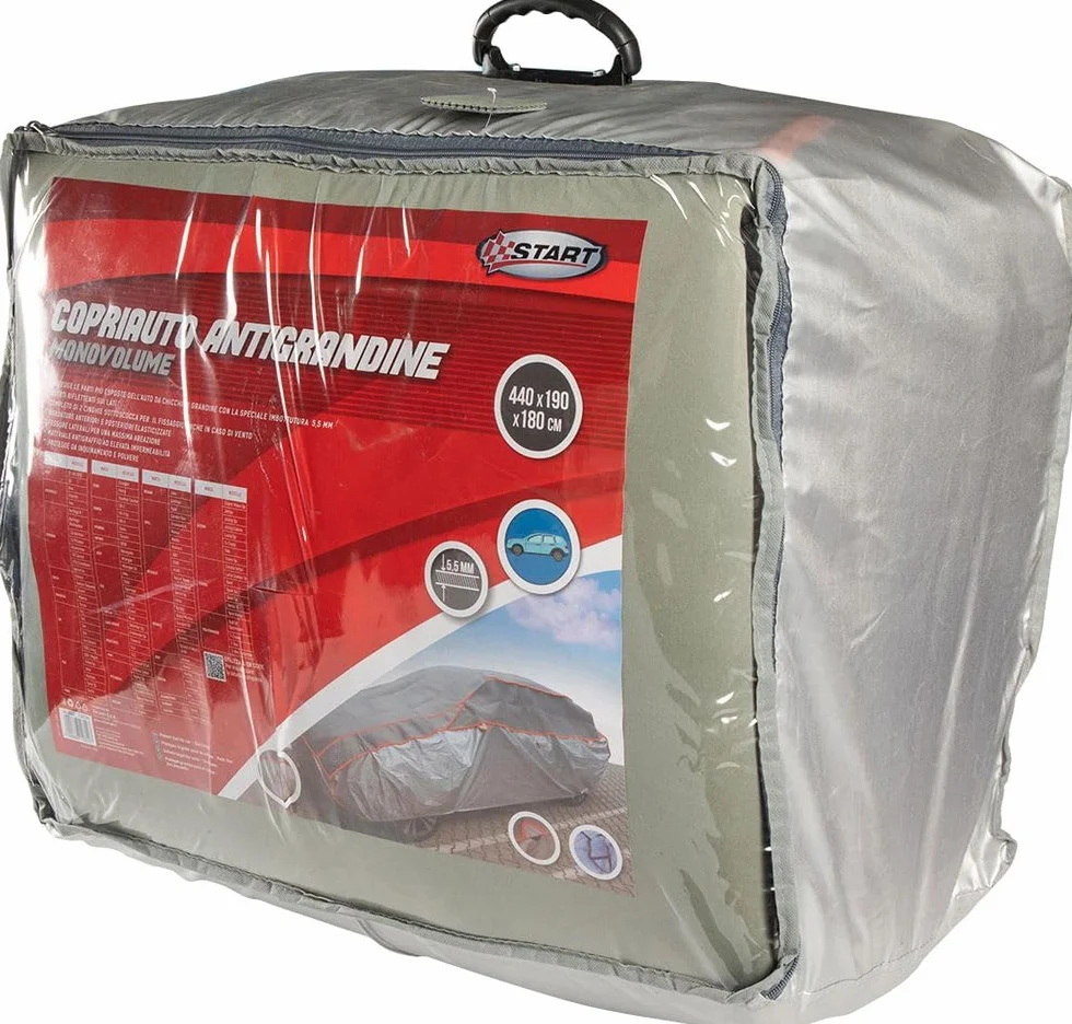 Start Copriauto Antigrandine per Monovolumi 440x190x180cm – Telo Copriauto Impermeabile e Resistente, Protezione da Grandine, Sole, Pioggia, Neve.