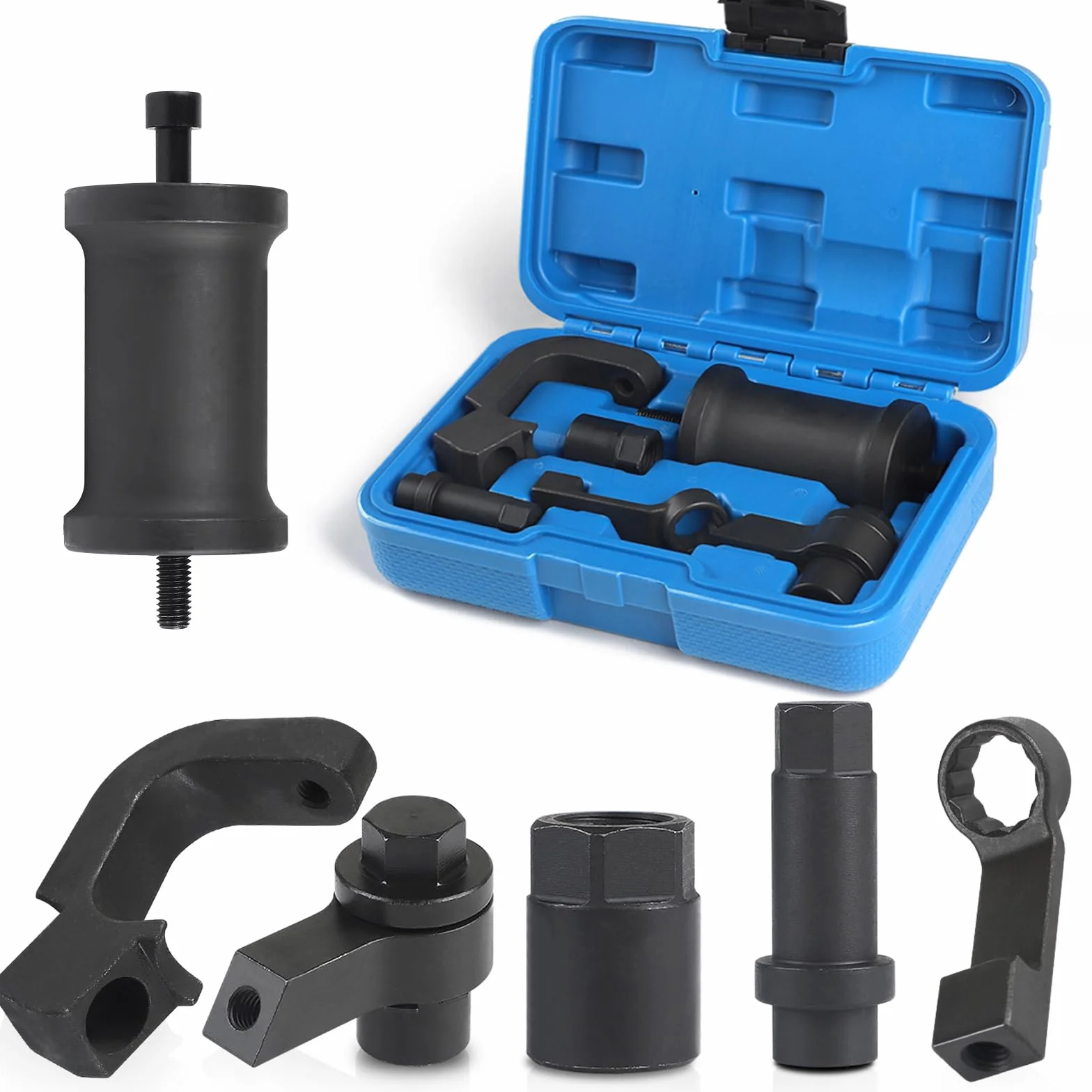 Estrattore Iniettori Diesel Compatibile Audi VW VAG 1.6 2.0 TDi T10402 T10415 con Martello di Scorrimento 5 Adattatori