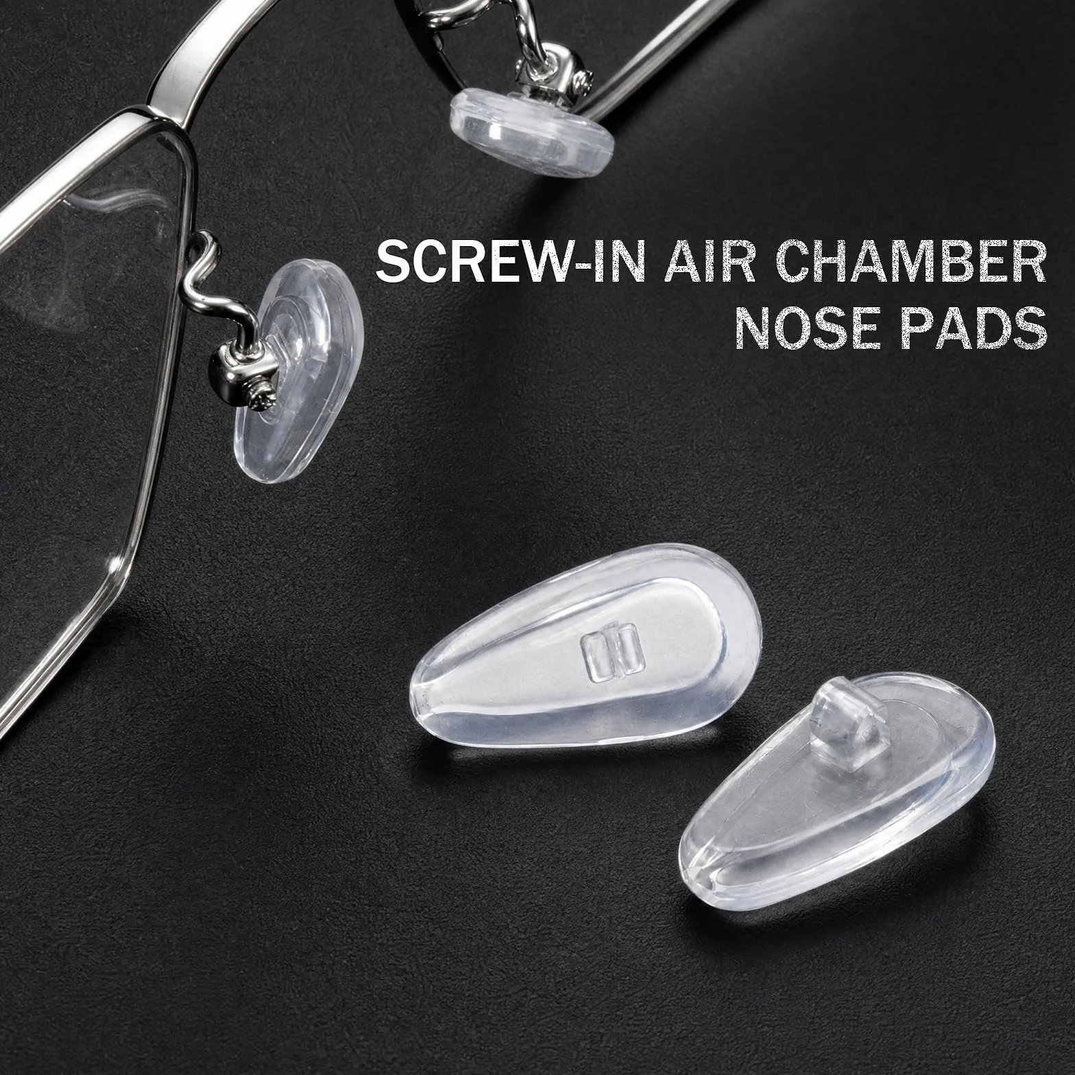 Naselli per Occhiali Silicone 10 Paia con Viti Pinzette Panno per Pulizia