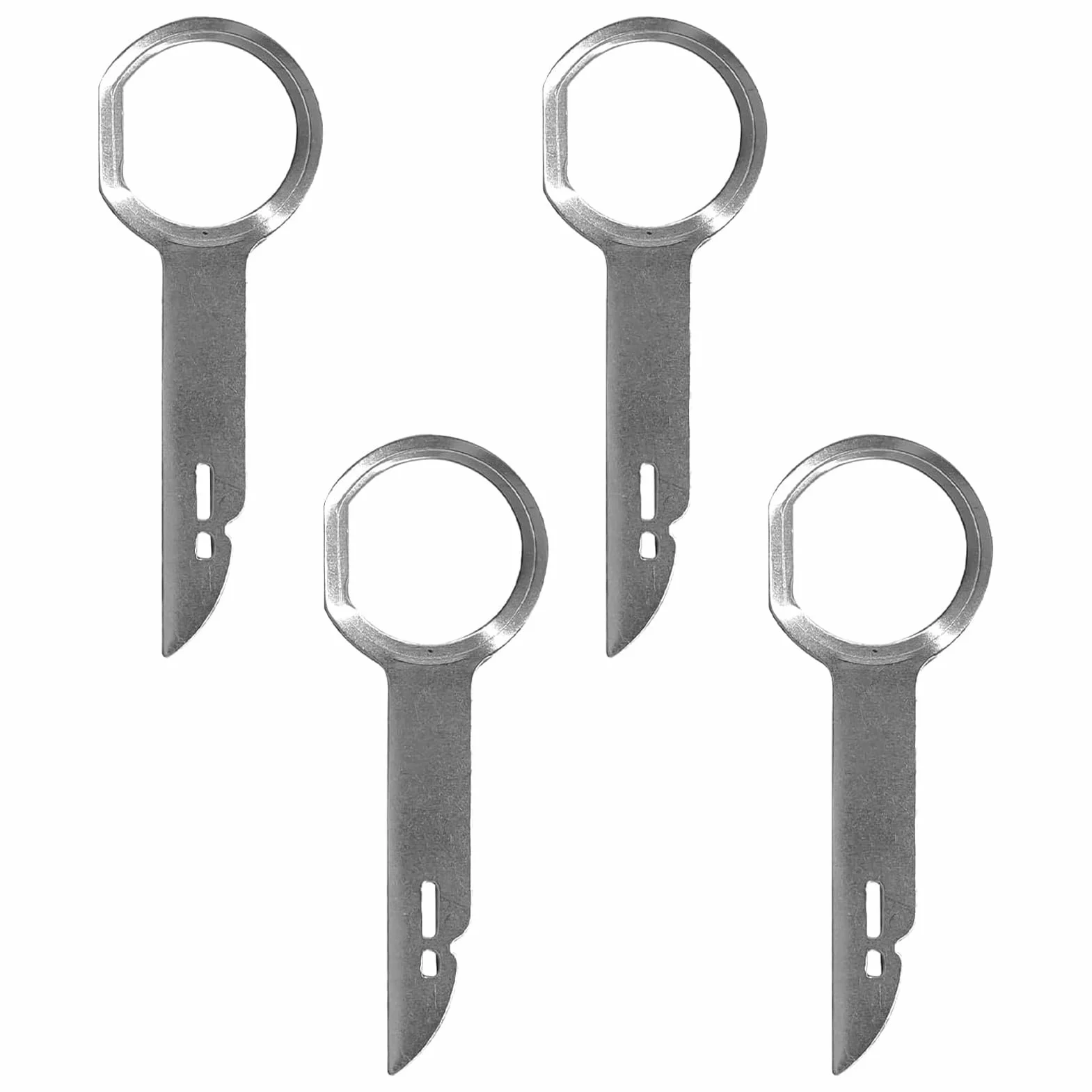 4 Pezzi Cle Estrazione Autoradio, Smontaggio Strumento Smontaggio Trim Auto Universale Acciaio Inox Chiave Estrazione Autoradio, Compatibile Per La Maggior Parte Di Auto