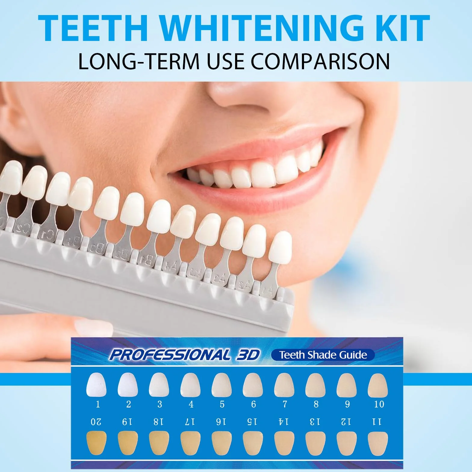 Kit sbiancante per denti, 10 gel sbiancanti ad azione rapida, 2 parentesi graffe, sbiancamento domestico