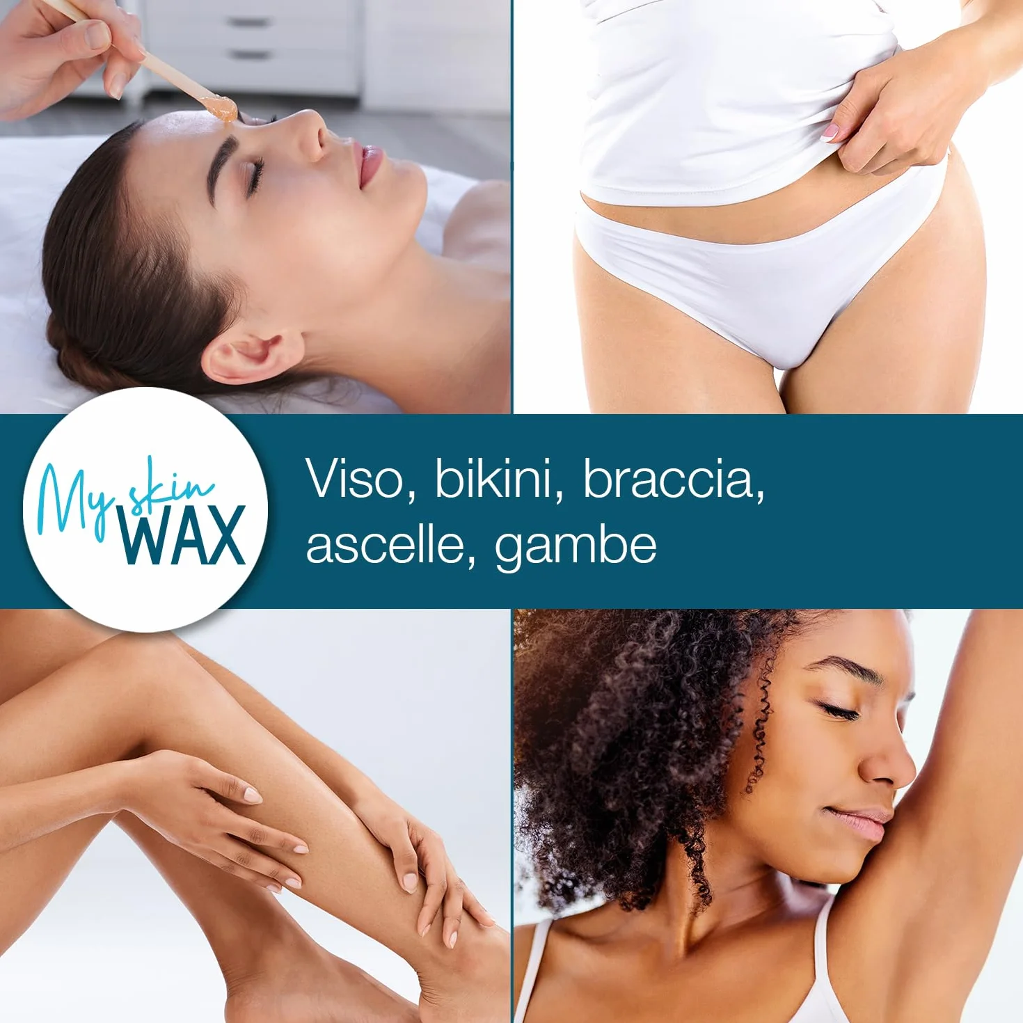 Cera Depilatoria Senza Strisce 800g Ipoallergenico Brasiliana Dolce Pelle Sensibile Viso Bikini Naso