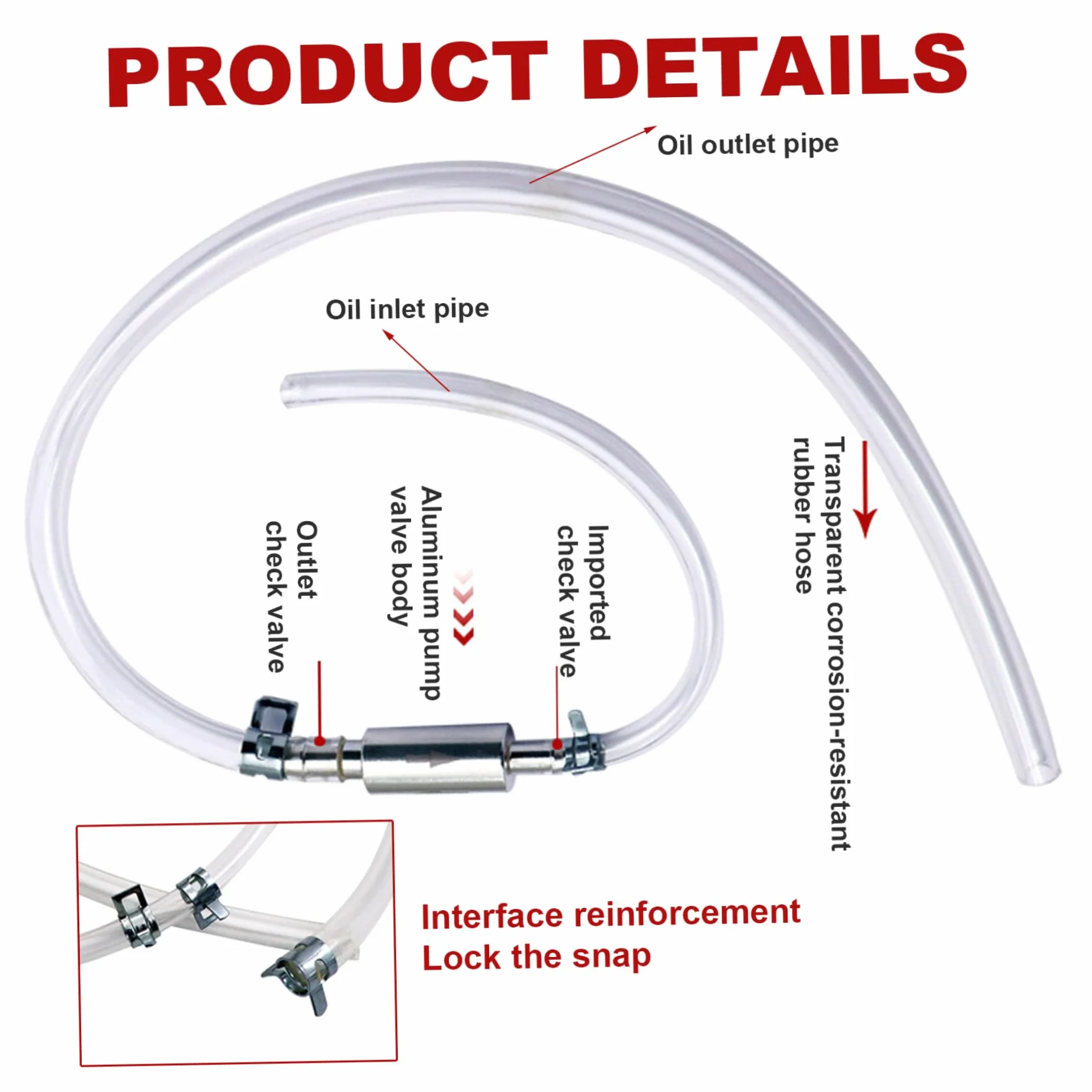 Tubo Spurgo Freni, Estrattore Fluido Olio Strumento Spurgo Inversione Universali per Scooter Quad Sistema Frenante Riparazione Manutenzione