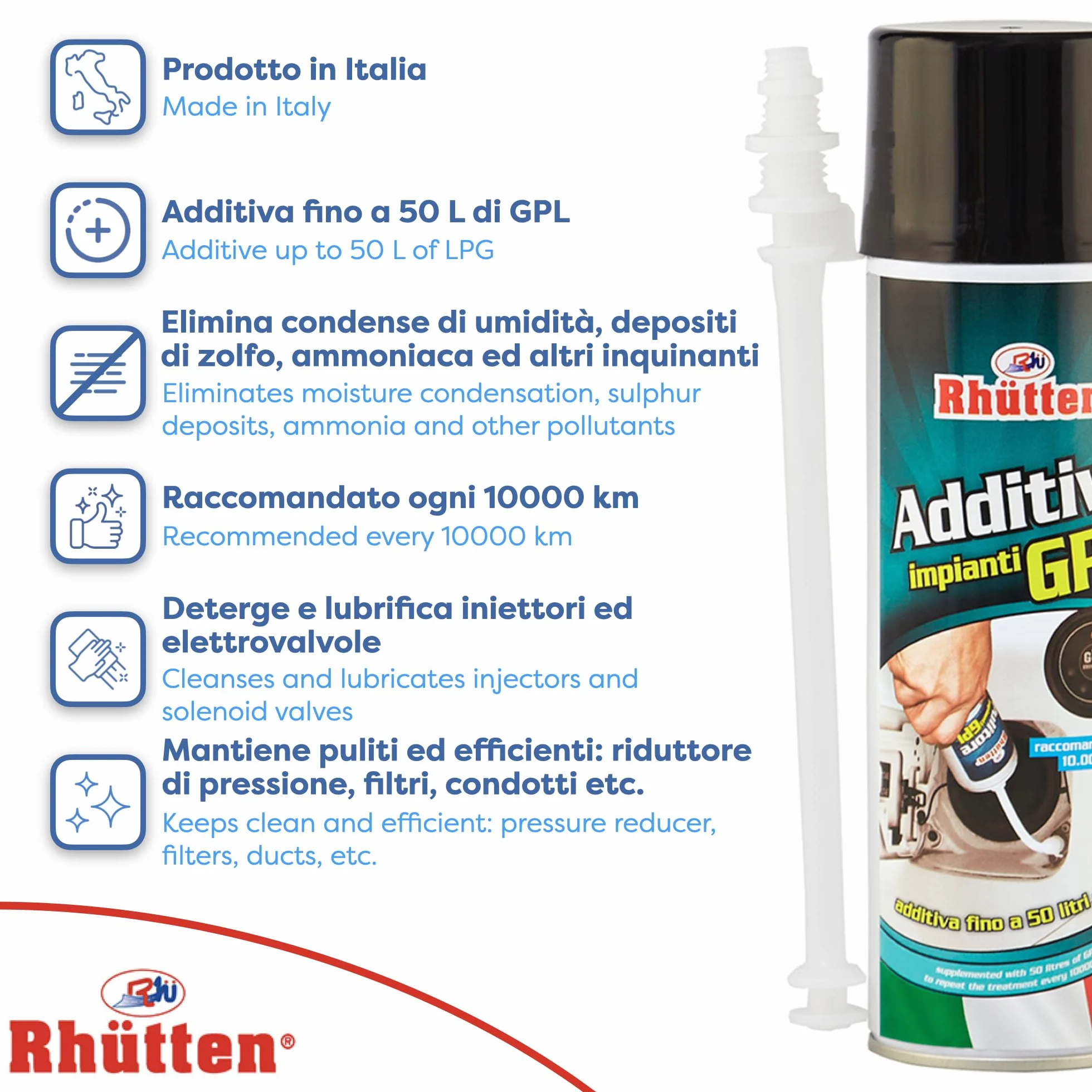 Rhutten Additivo Gpl Sistema Alimentazione Monodose 120ml