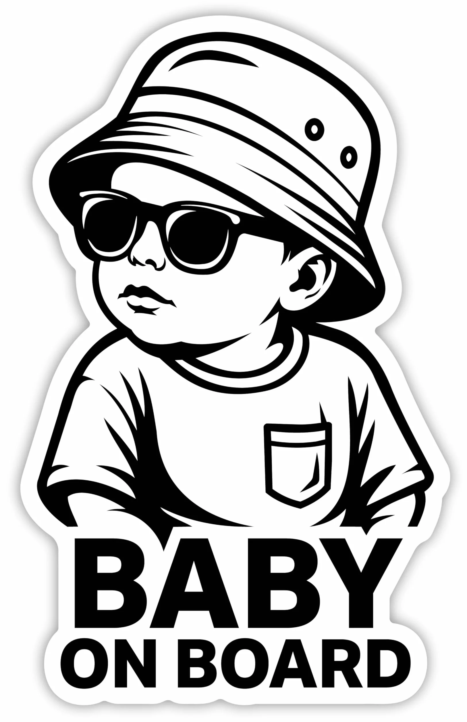 Adesivo per auto con scritta "Baby on Board", in vinile, 15 x 9,5 cm, resistente alle intemperie e ai raggi UV, autoadesivo, laminato per una maggiore protezione, antigraffio e colori vivaci, design