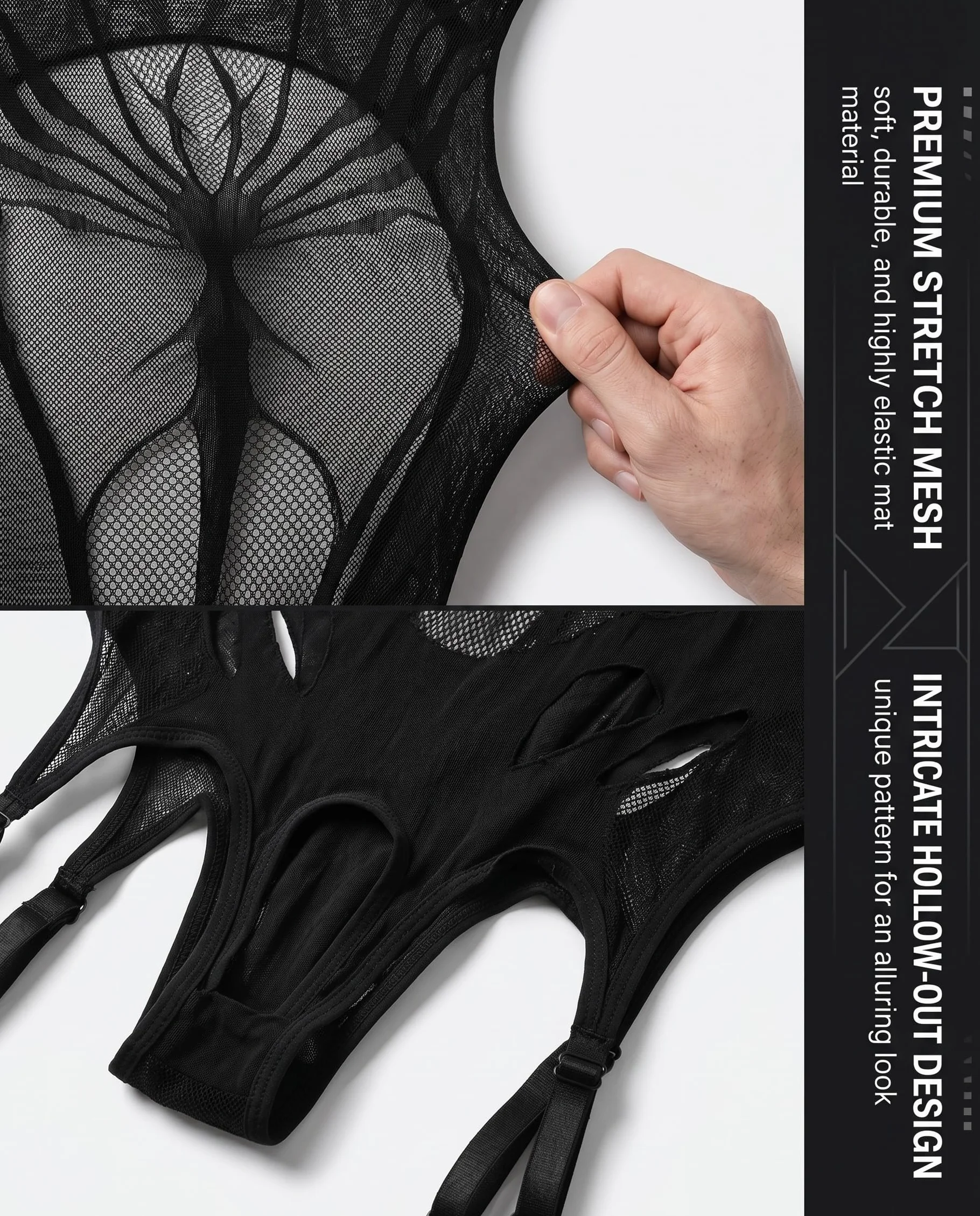 Collant da uomo Vedere Attraverso Nudo Lingerie Calze con Guaina Senza Cuciture Chiuso, calzamaglia termica