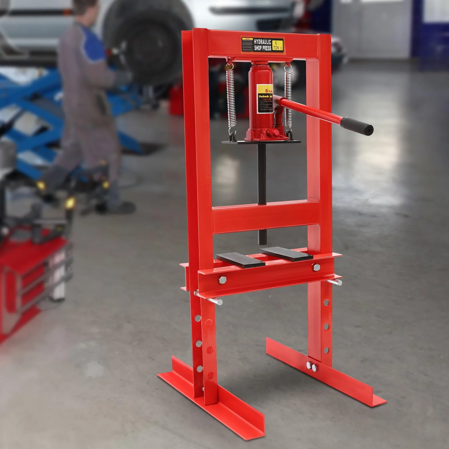 Pressa da officina idraulica 6T 125 mm acciaio al carbonio manuale per cuscinetti boccole auto