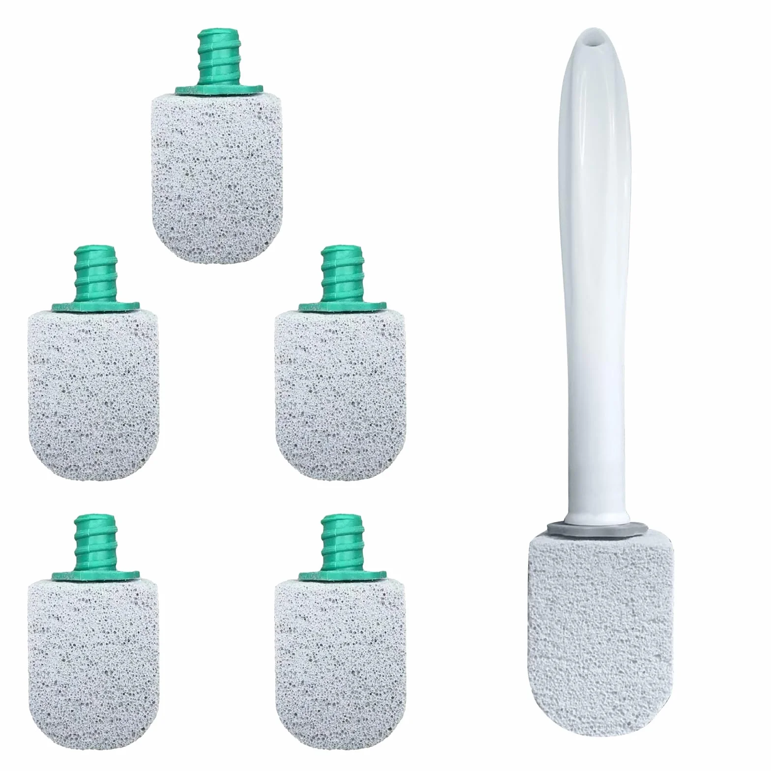 Scettar Pietra Pomice per WC 6 Pezzi Naturale con Manico Pulizia Macchie Bagno Toilette