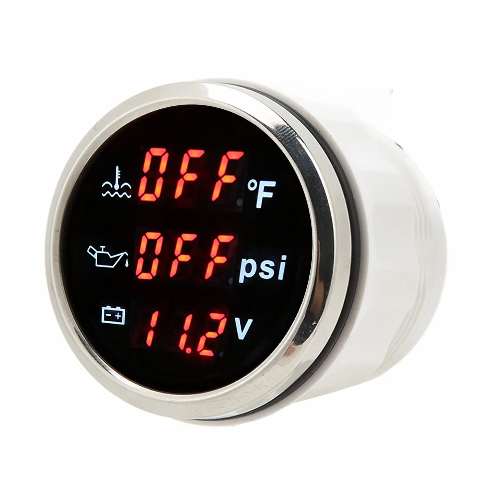 Indicatore della Temperatura Dell'acqua, per RV Yacht Barca Nave Auto Moto 52mm Indicatore Digitale della Temperatura Dell'acqua 3 in 1 DC 9 a 32 V Accurato