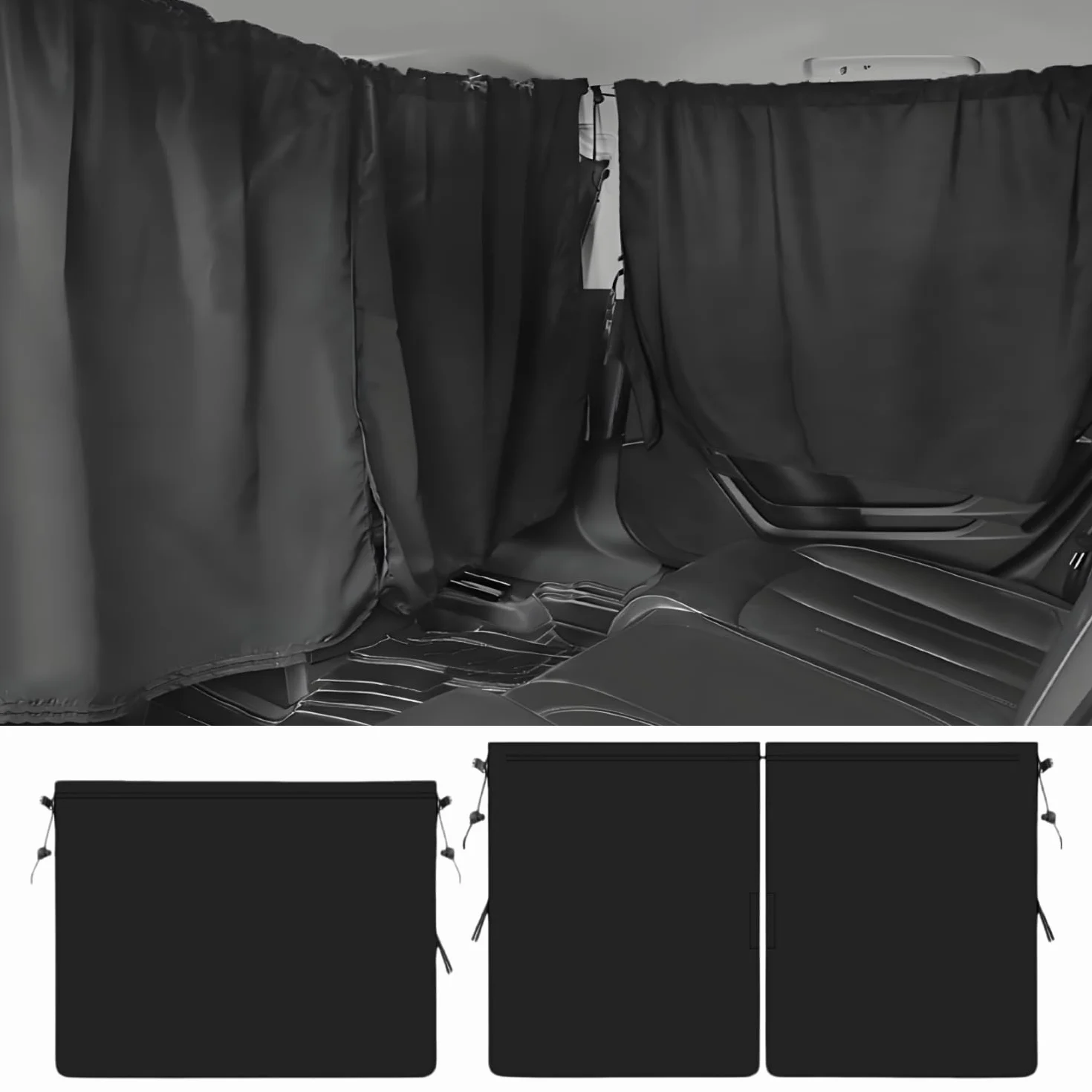 5 Pezzi Set Tendine Parasole Auto Oscuranti Finestrini Auto Protezione Della Privacy Facile da Installare 1 Tendina Principale 4 Oscuranti Laterali Adatto per la Maggior Parte Delle Modelli