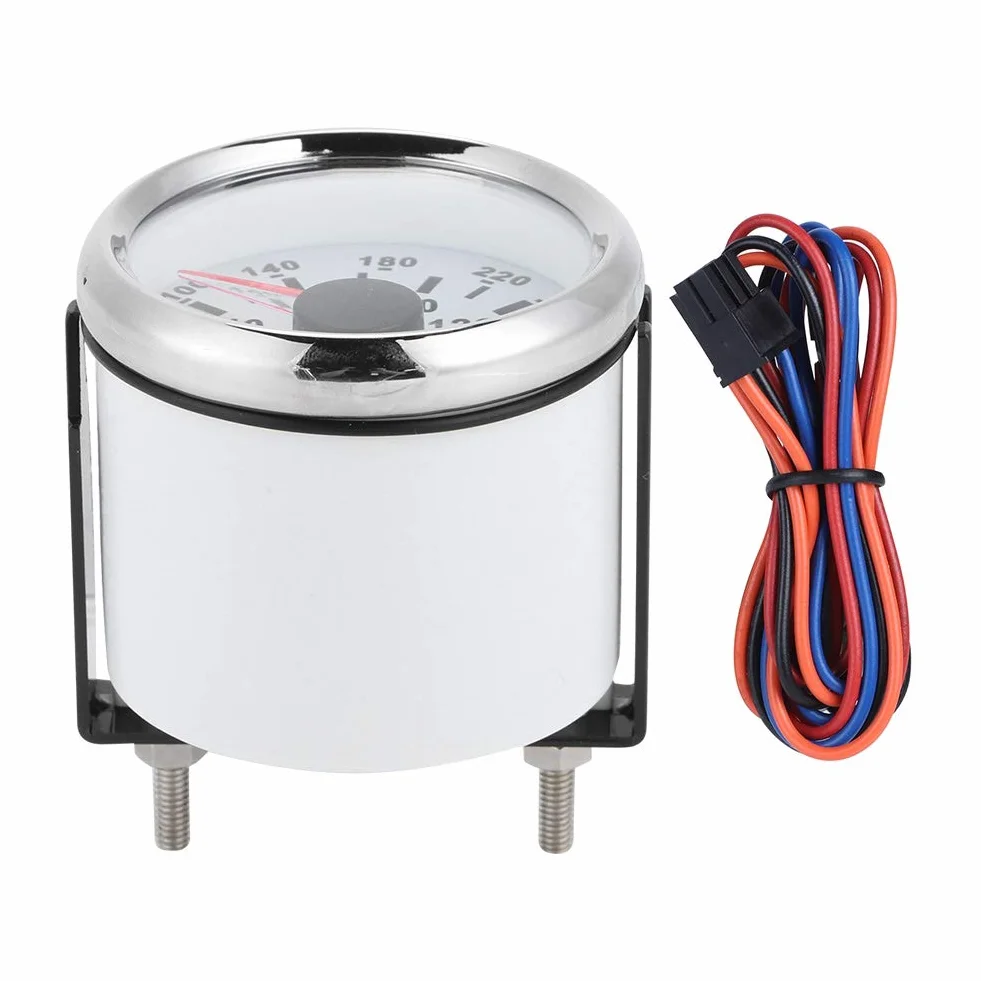 Aramox Indicatore Temperatura Acqua Marina 52mm 40 120°C IP67 Impermeabile Acciaio Inossidabile 316L 12V 24V per Motori Barche