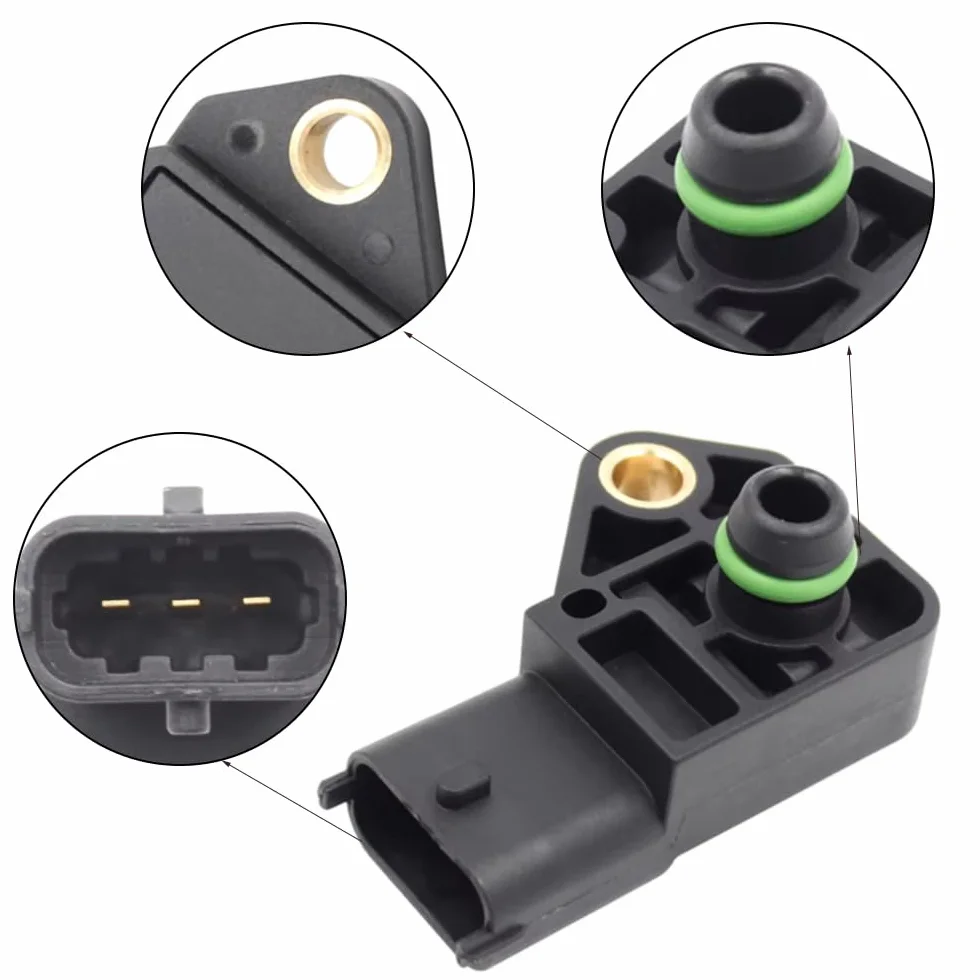 Sensore di pressione del collettore MAP Manifold Boost Sensore di pressione dell'aria assoluta compatibile con Opel Astra H A04 1.7 CDTI Hatchback Diesel 2004-2010