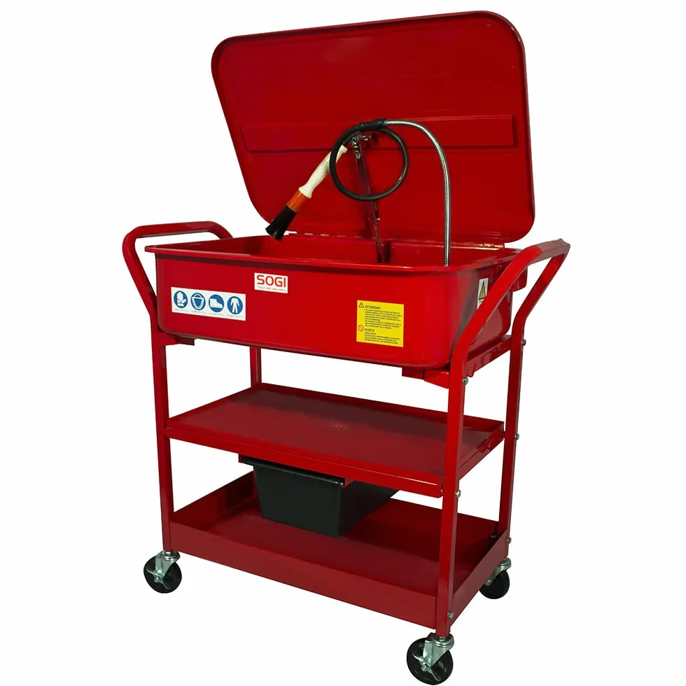 SOGI SP-LV-EC Vasca di lavaggio con ruote per motori carter officina lavapezzi