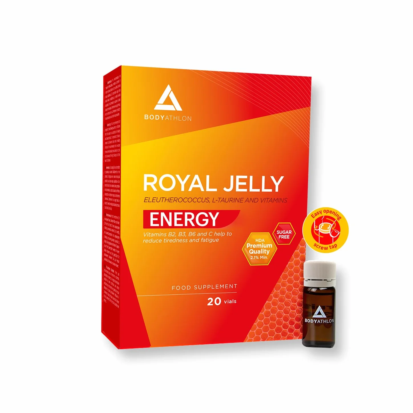 Pappa Reale e Ginseng Complesso vitaminico Eleuterococco L-Taurina Vitamine B C E 20 Fiale Energia Vitalità