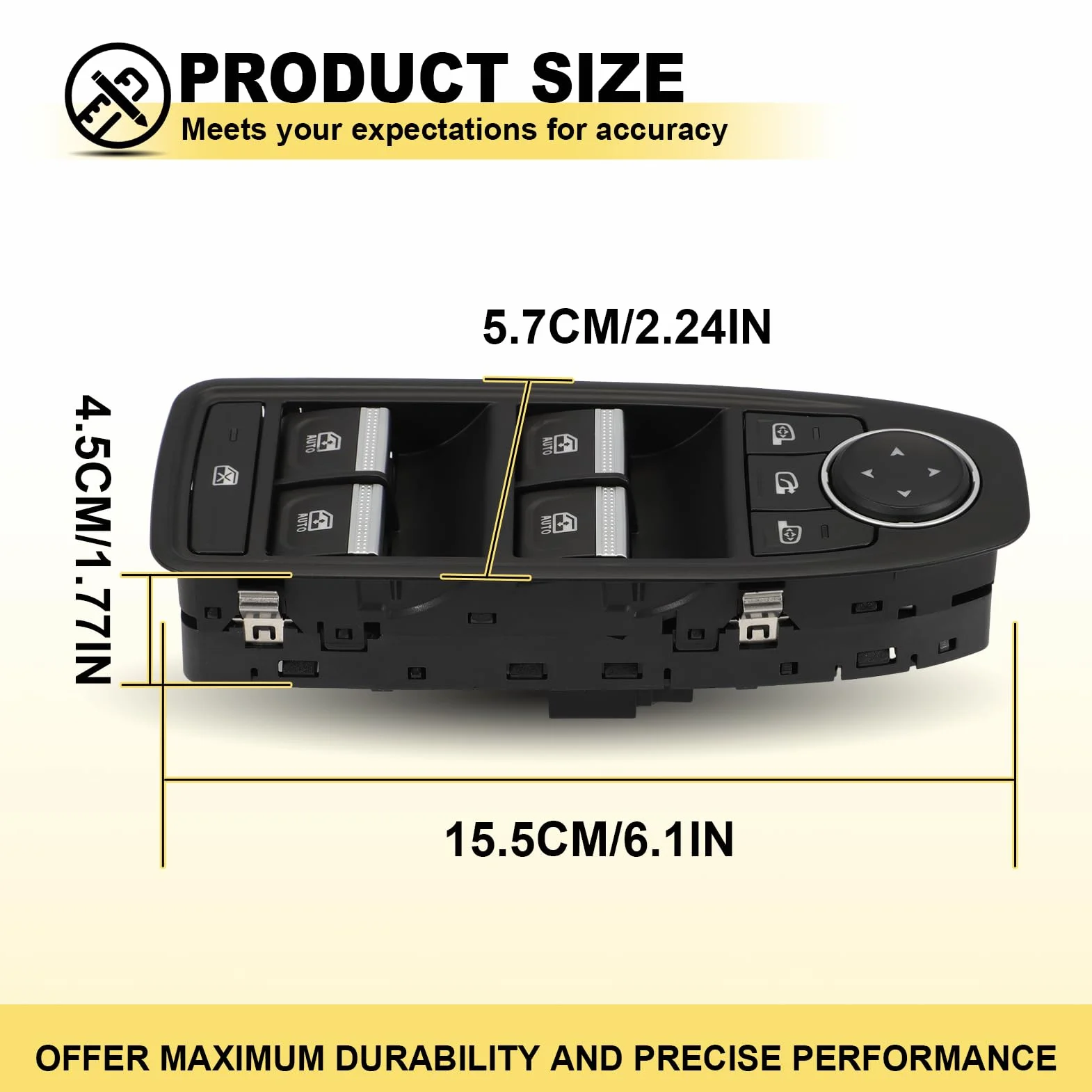 Interruttore Alzacristallo Conduttore Sinistro Per Renault Clio V Captur II 254015831R Pulsante Di Controllo Elettrico Dei Vetri 25401-5831R