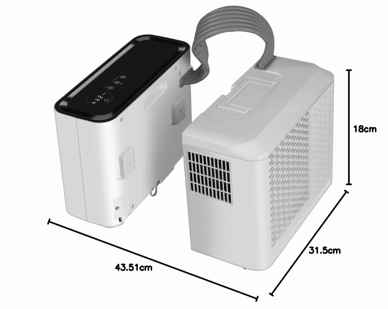 BERGER Arktar 5000 Pro Condizionatore Portatile Camper 5000 BTU Climatizzatore Split Riscaldamento Deumidificatore WiFi App Timer
