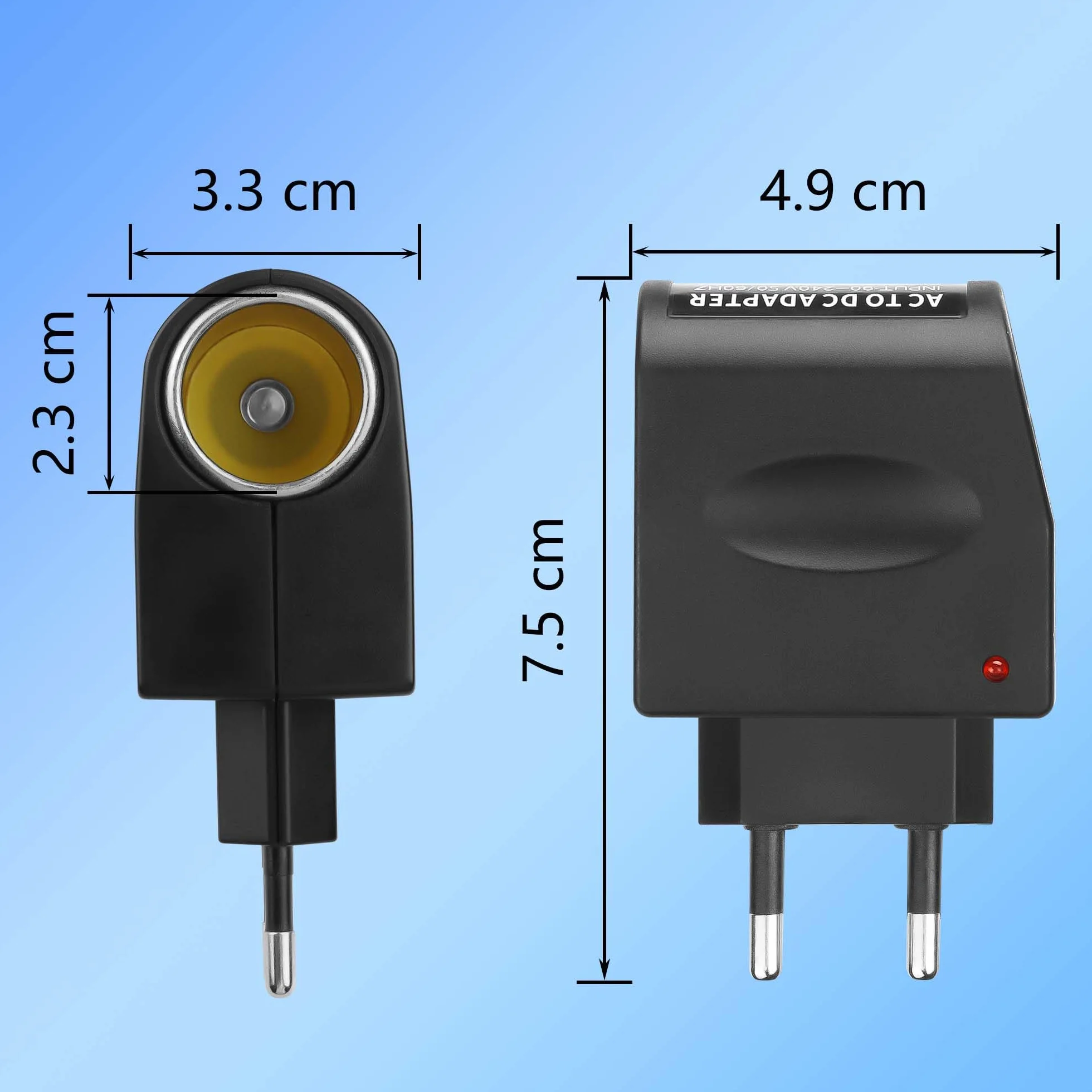 CERRXIAN Convertitore CA a CC, Adattatore da Spina Europea per Accendisigari da Auto 230 V a 12 V 2000 mA 24 W