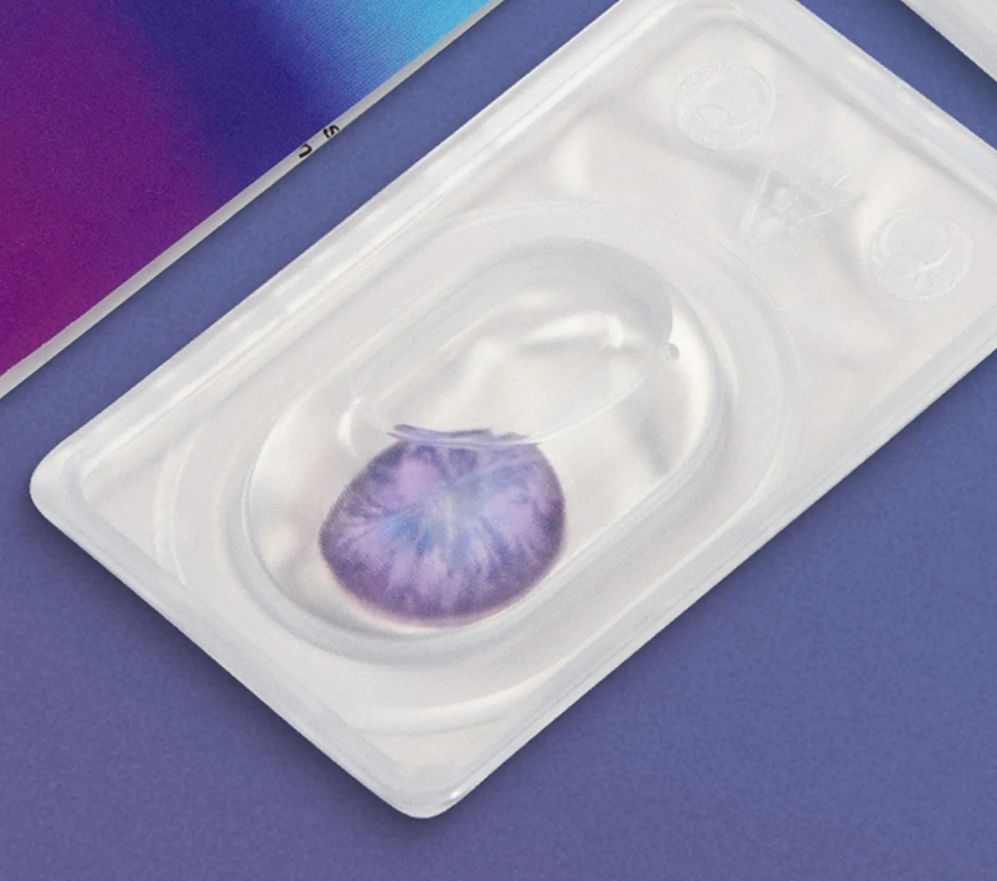 GLAMLENS Lenti a Contatto Colorate Viola Madrid Violet - Silicone Idrogel - 2 Pezzi - DIA 14,00 - 0.00 Diottrie