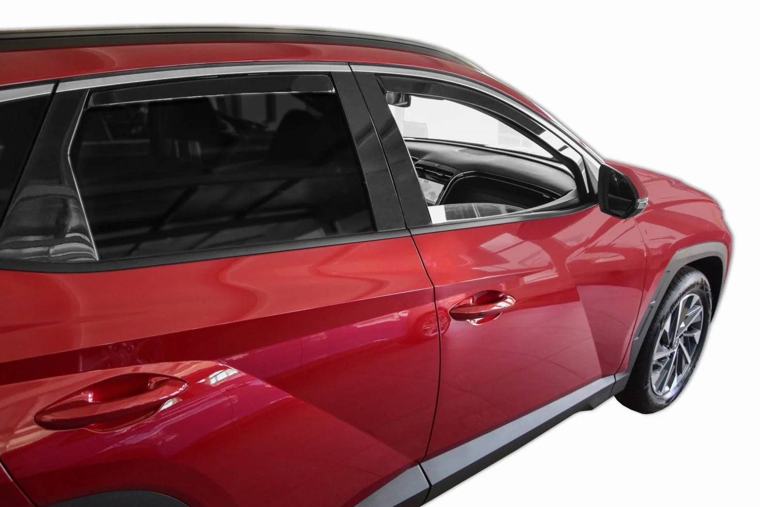 Deflettori d'Aria per Hyundai Tucson 4 dal 2020, Set da 4 Pezzi, Antiturbo Antivento Antipioggia, Nero Fumé
