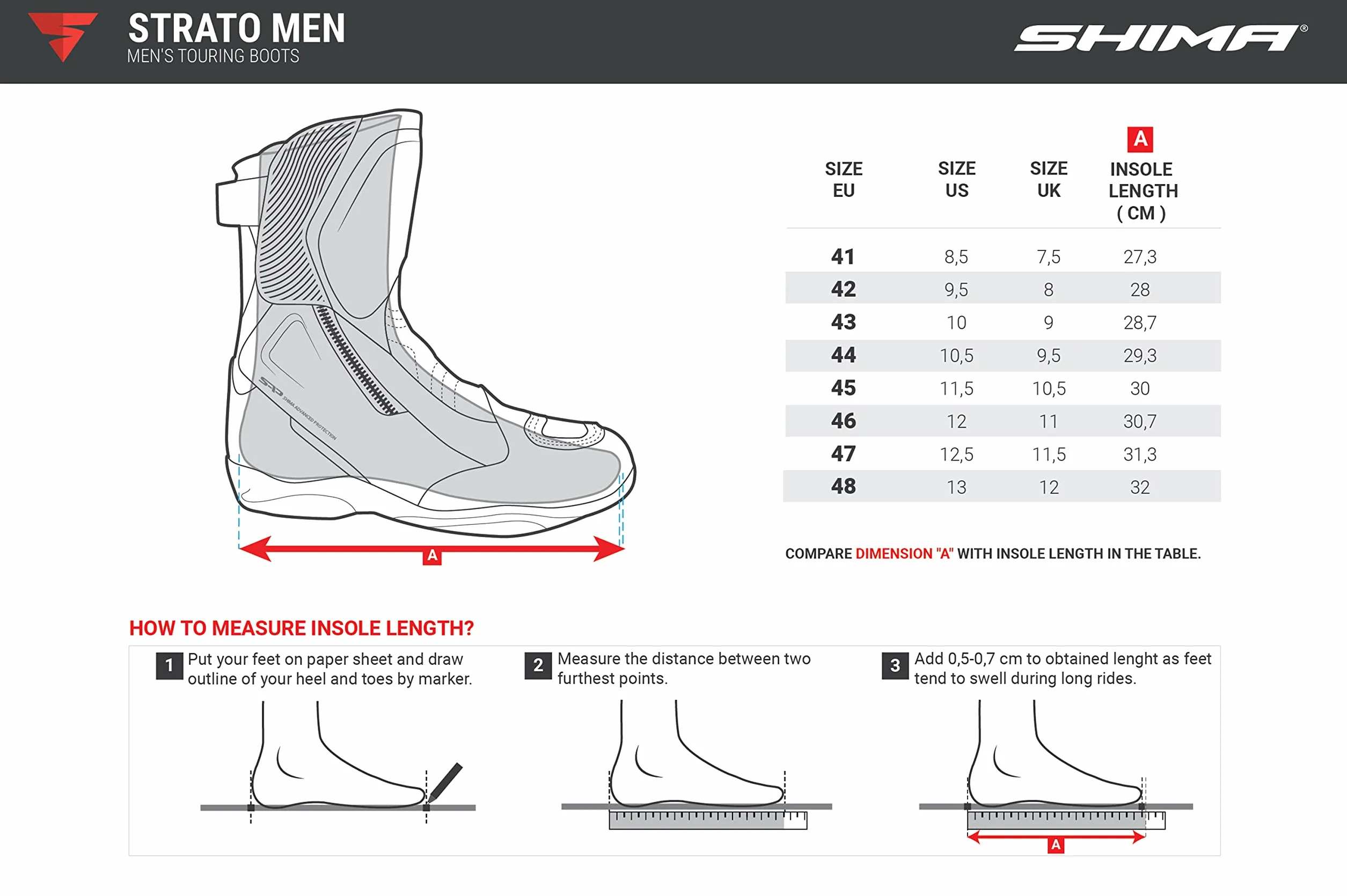 SHIMA Strato Men Scarpe da motoUomo