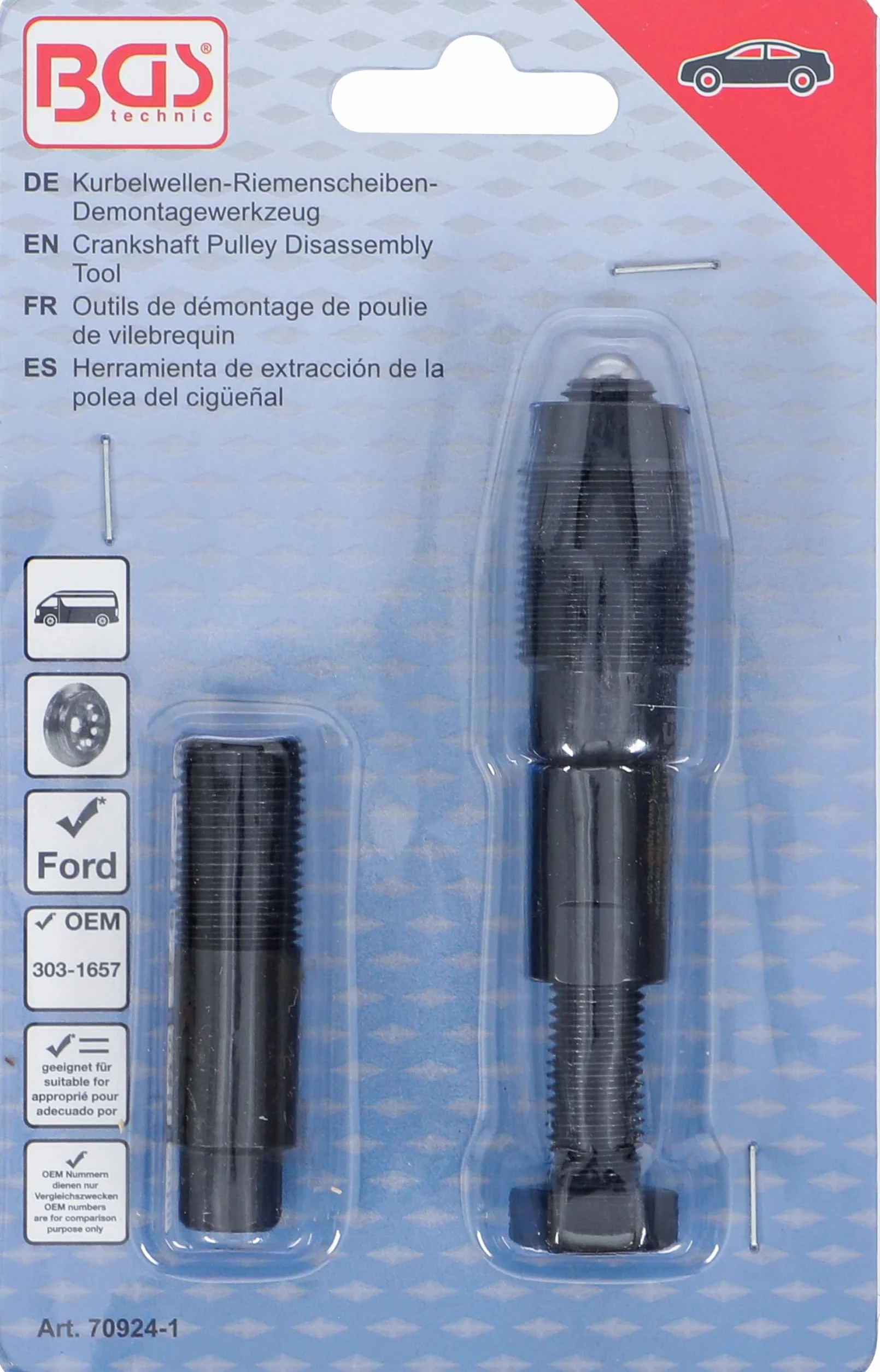 BGS 70924-1 | Utensile per smontaggio puleggia albero motore | per Ford EcoBlue 2.0L