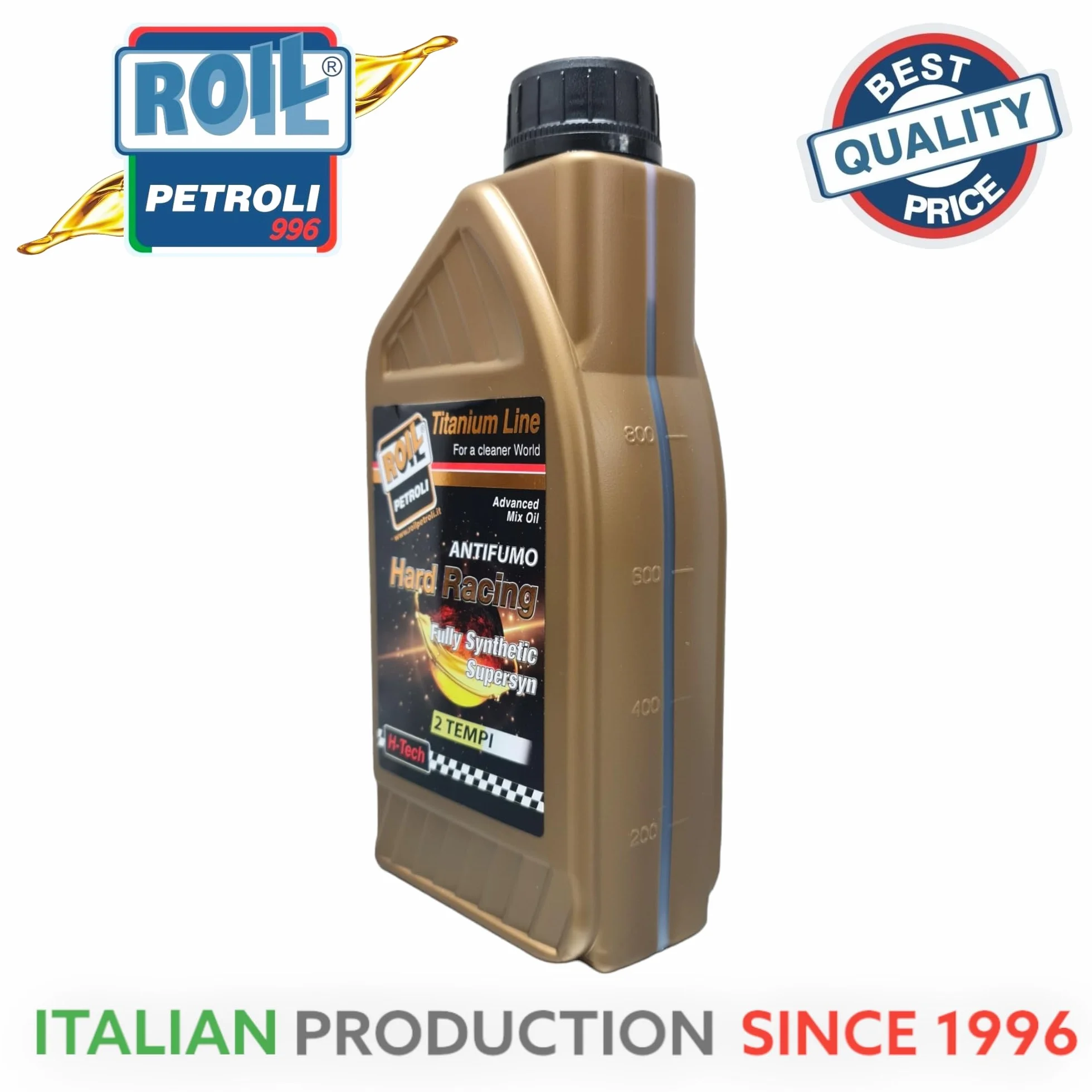 ROIL HARD RACING 2T ANTIFUMO 100% sintetico JASO FD DFI