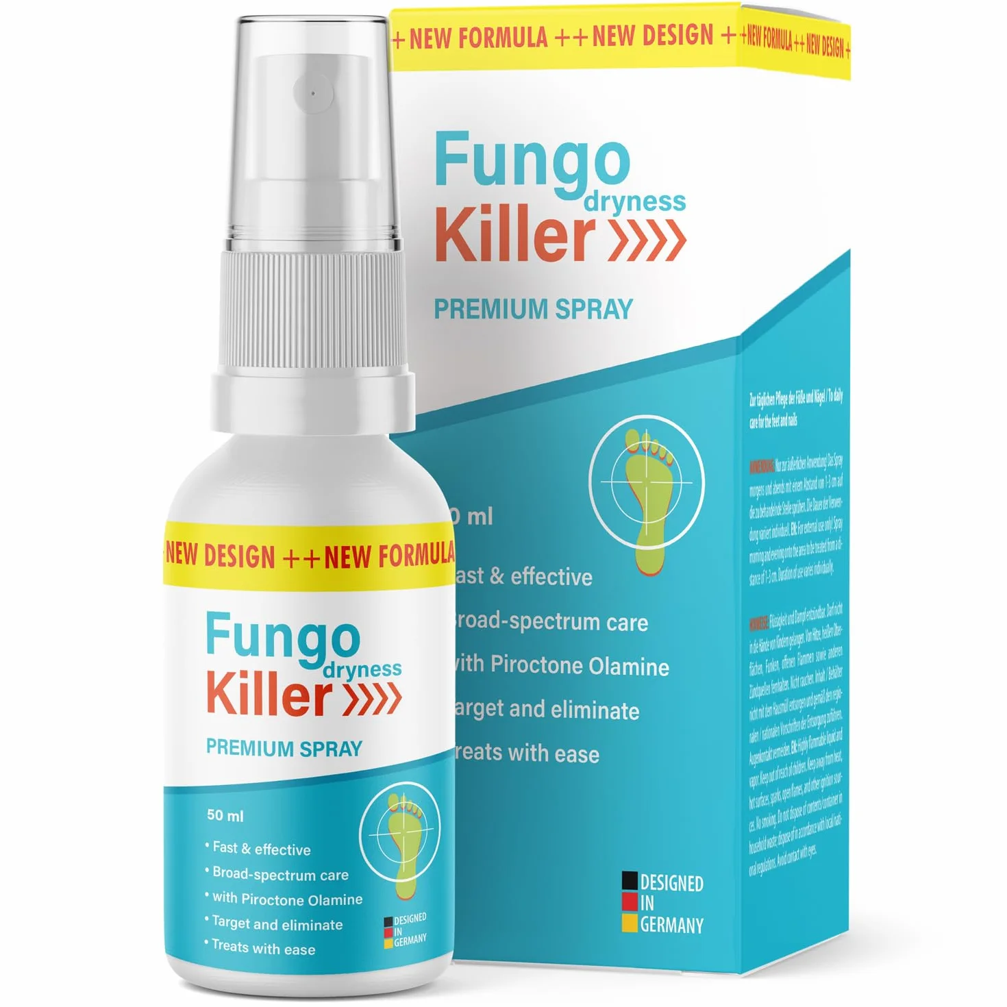 Fungo Dryness Killer Spray Premium per piedi e unghie 1x