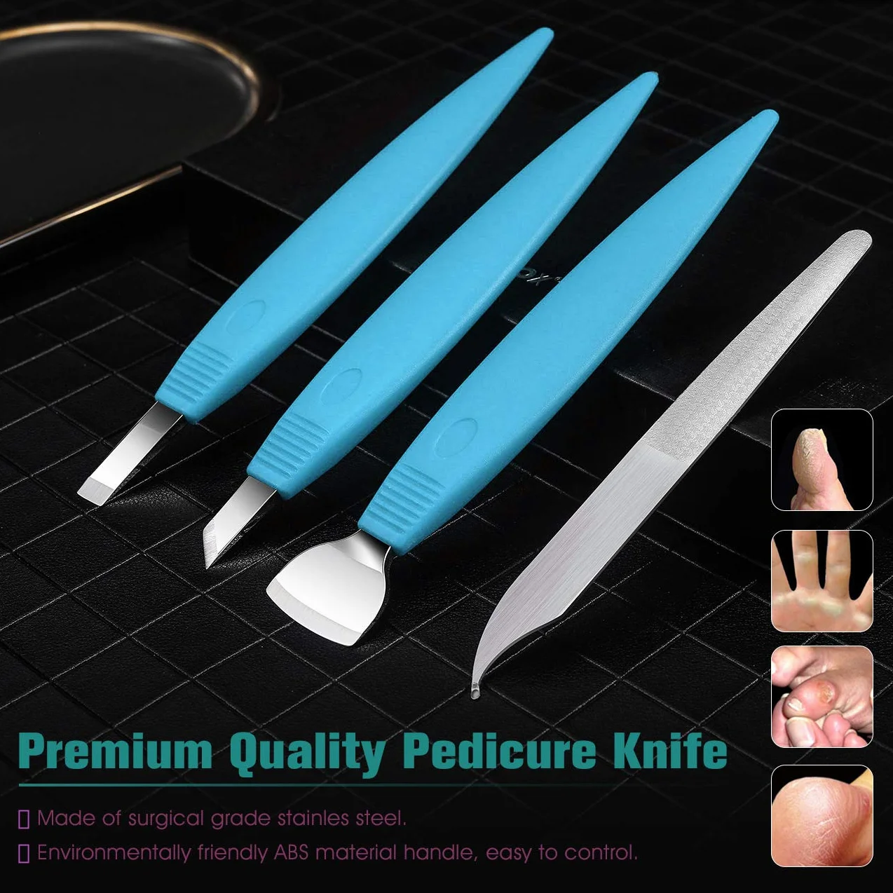 BEZOX Profesjonalny zestaw do pedicure i manicure z etui