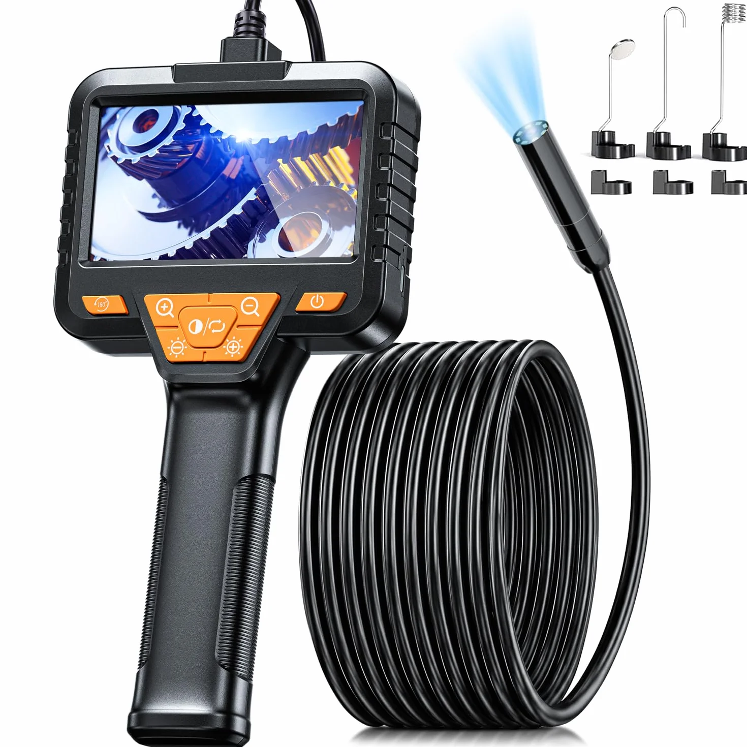 SKYBASIC Endoscopio Industriale 15M 4,3 Pollici IP67 8 LED