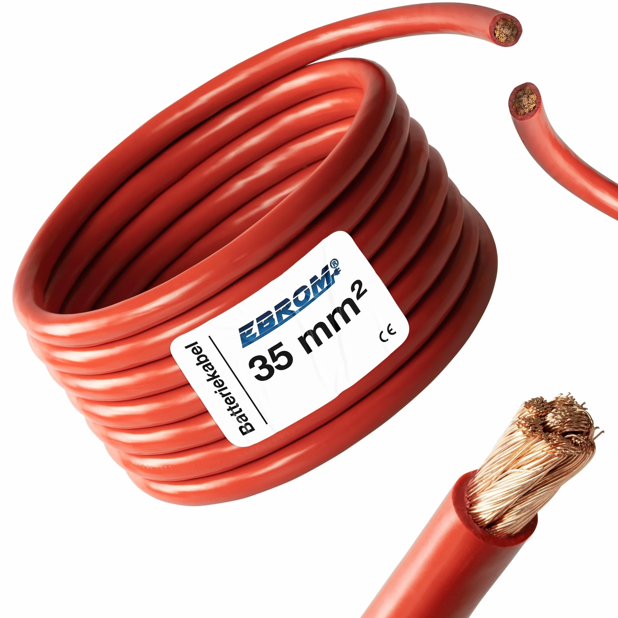 Cavo batteria rosso H07V-K 35 mm², 3 m, 99,9% OFC